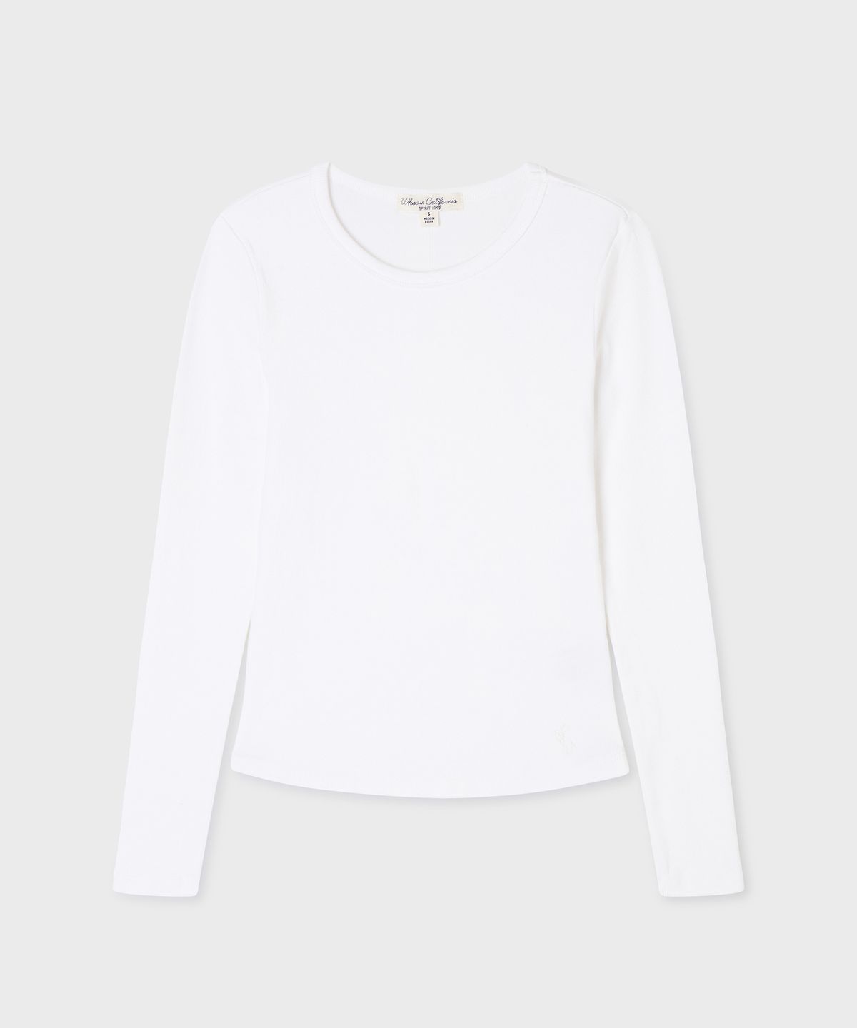 후아유(WHO.A.U) Ribbed Long Sleeve T-shirt(F) / WHLAG3811F