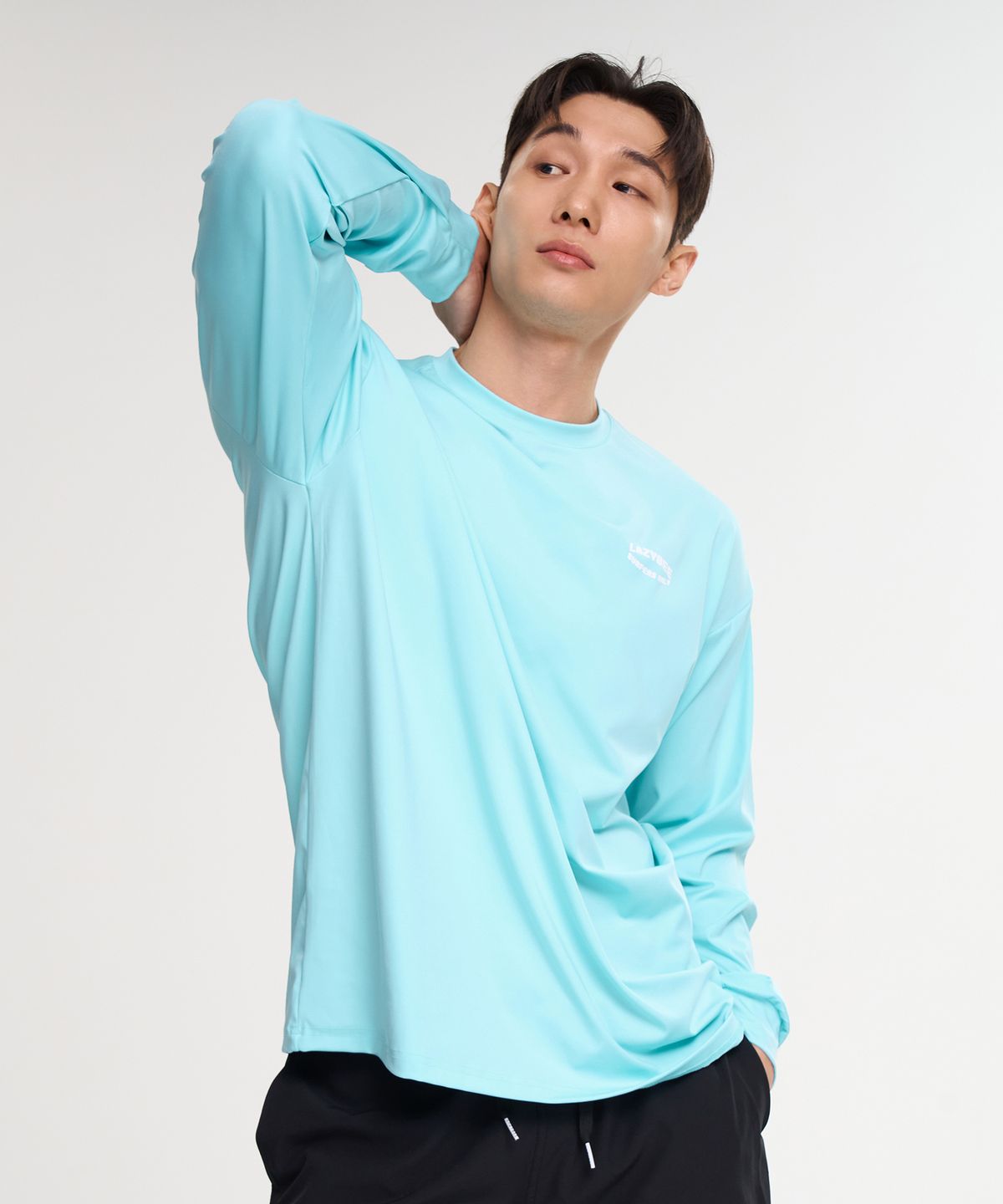 레이지비(LAZYBEE) 드라이쿨링 오버핏 롱 슬리브 래쉬가드 M 민트