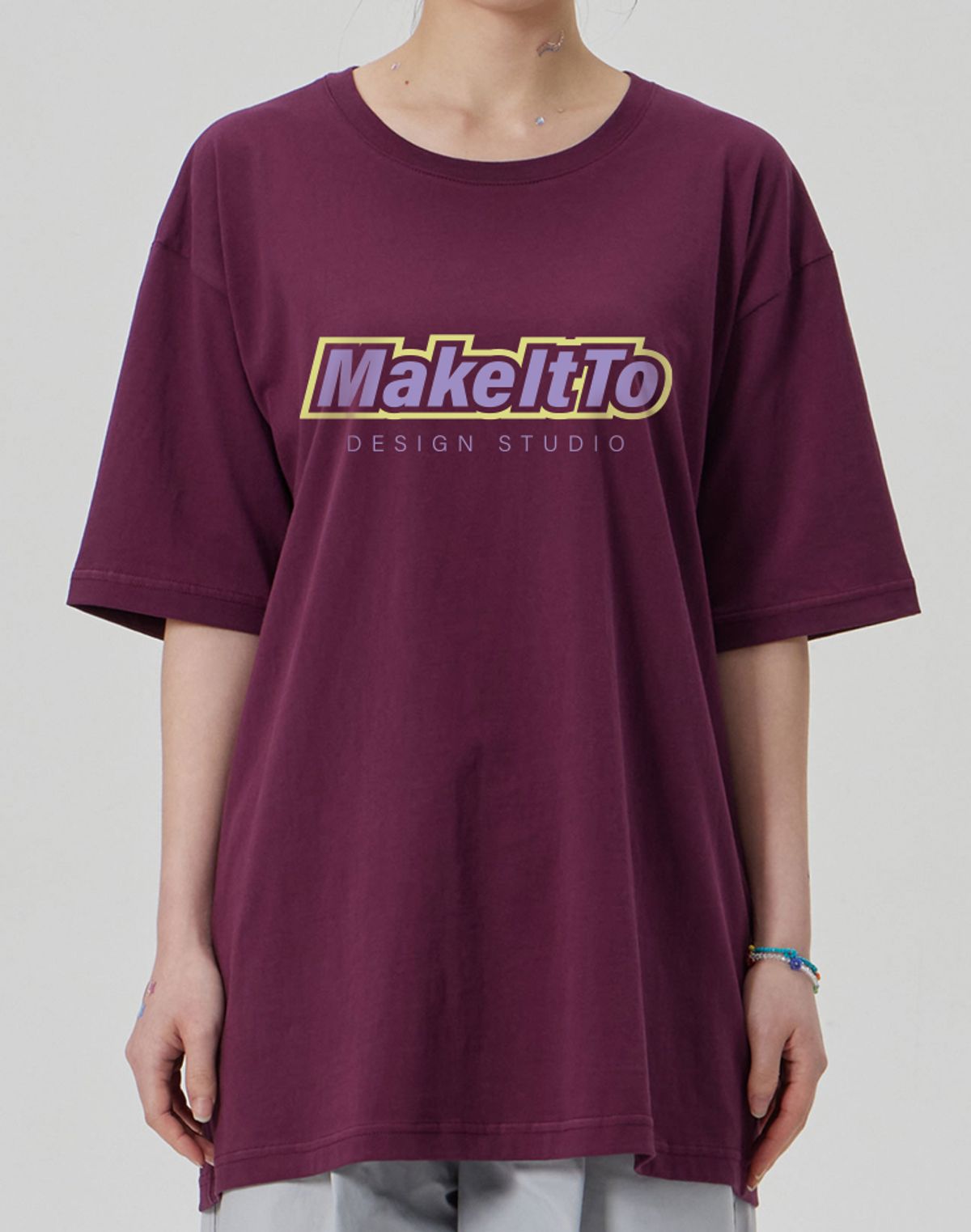 메이킷투(MAKEITTO) [SET]DESIGN CLUB+BORDER LOGO CREW NECK TEE 2종 세트