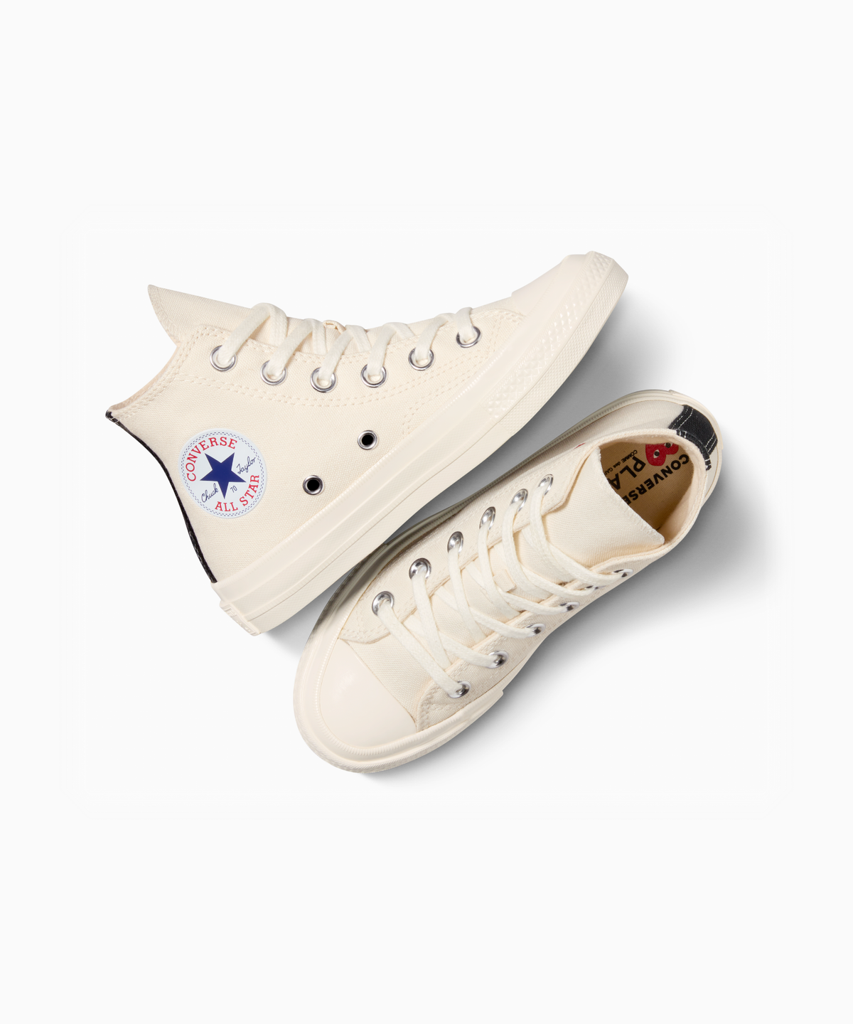컨버스(CONVERSE) 컨버스 X 플레이 꼼데가르송 싱글 하트 척 70 하이 유스 A08803C