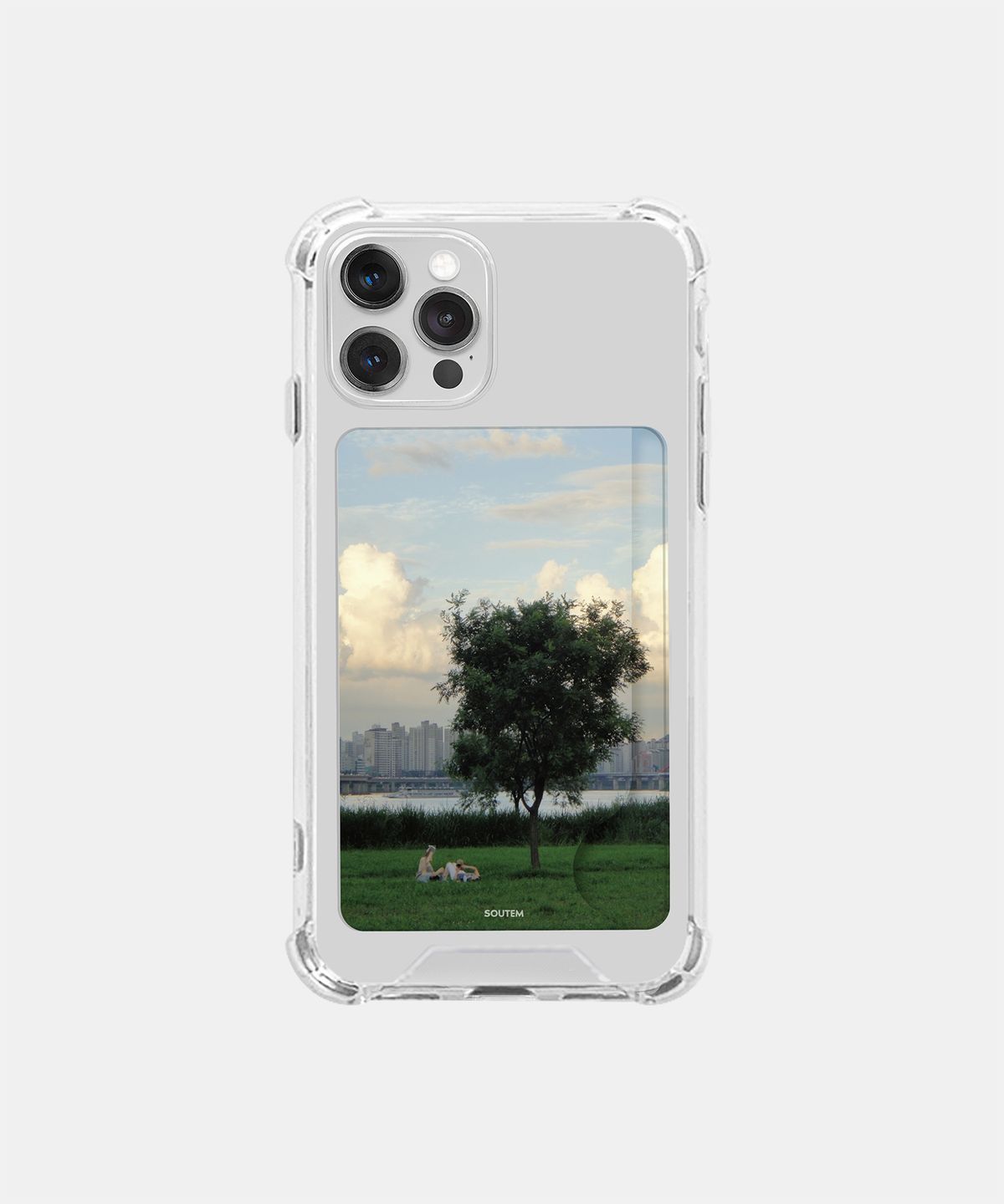 소유템(SOUTEM) Green Move Card Phone Case_Clear