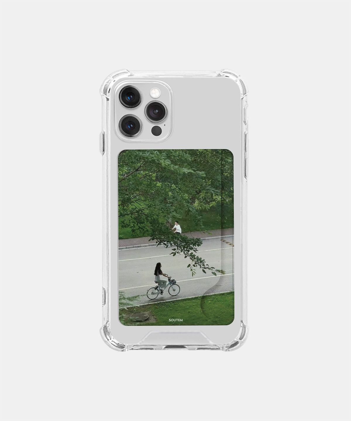 소유템(SOUTEM) Green Move Card Phone Case_Clear
