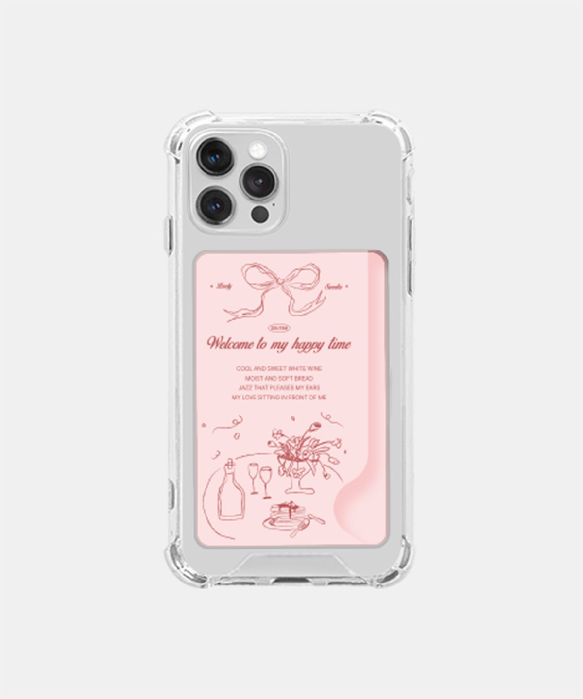 소유템(SOUTEM) Bonheur Card Phone Case_Clear