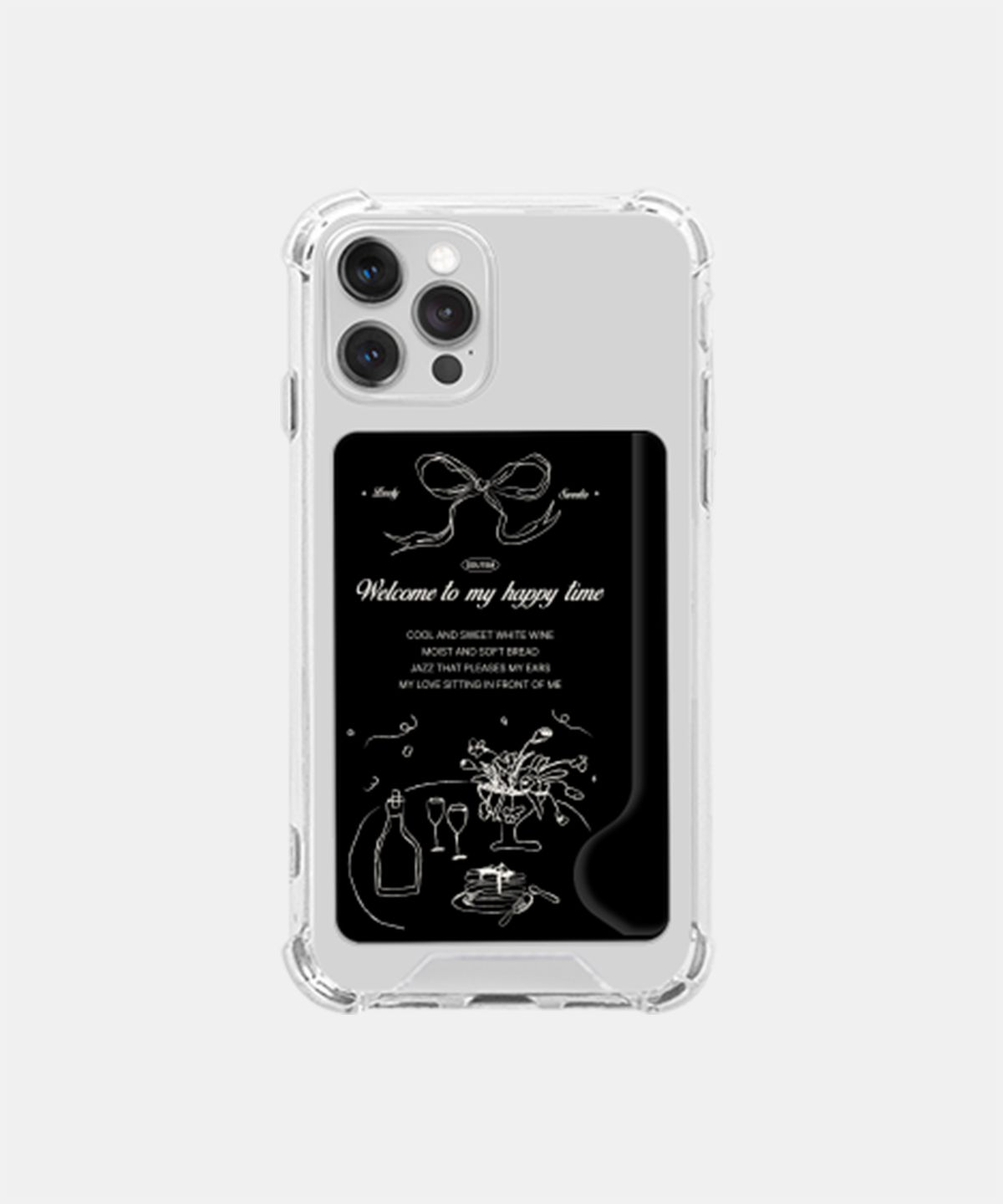 소유템(SOUTEM) Bonheur Card Phone Case_Clear
