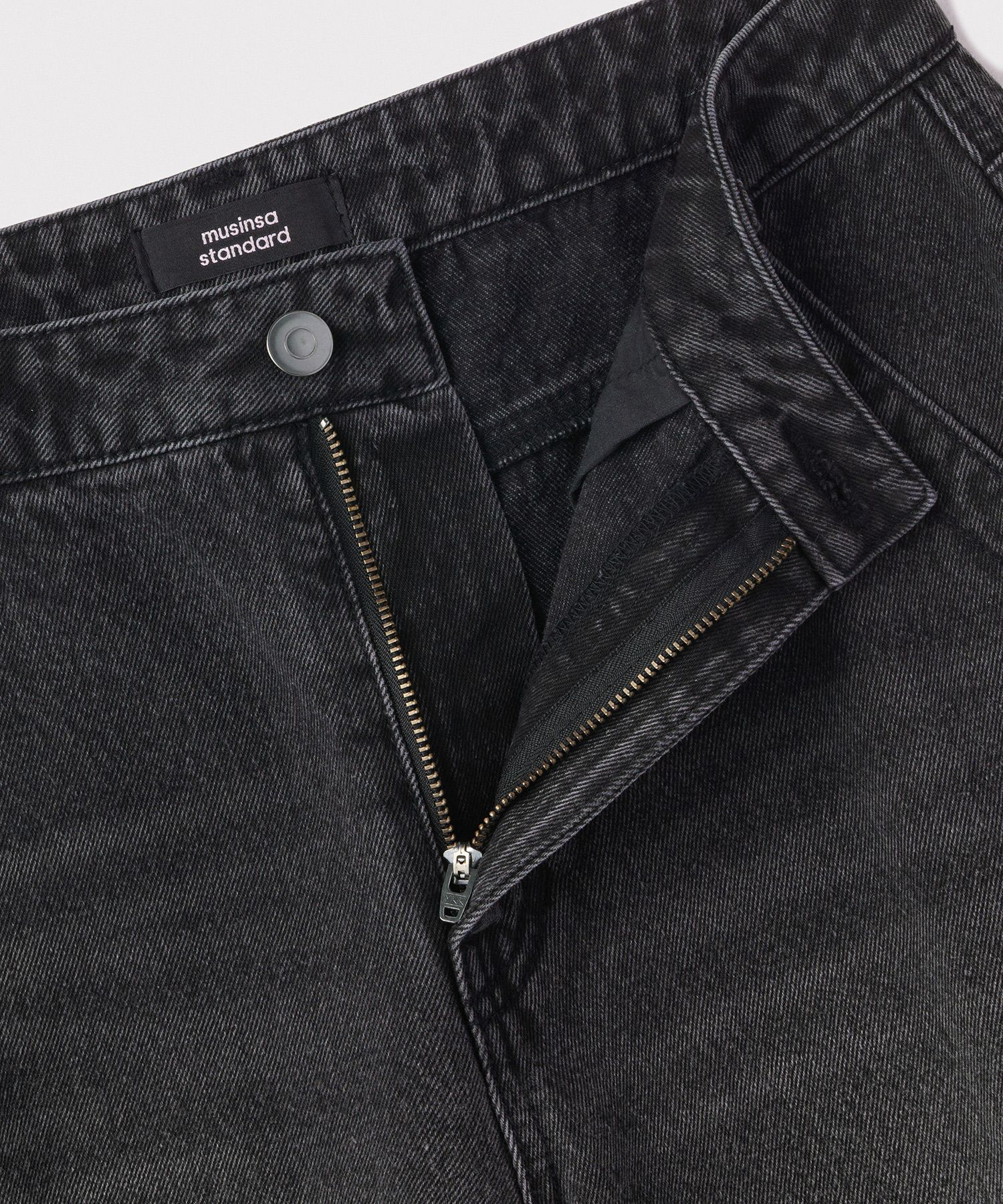★MUSINSA STANDARD★ Wide Cargo Denim Pants Washed Black MMC MUSINSA | MUSINSA STANDARD WOMAN Women's Wide Cargo Denim