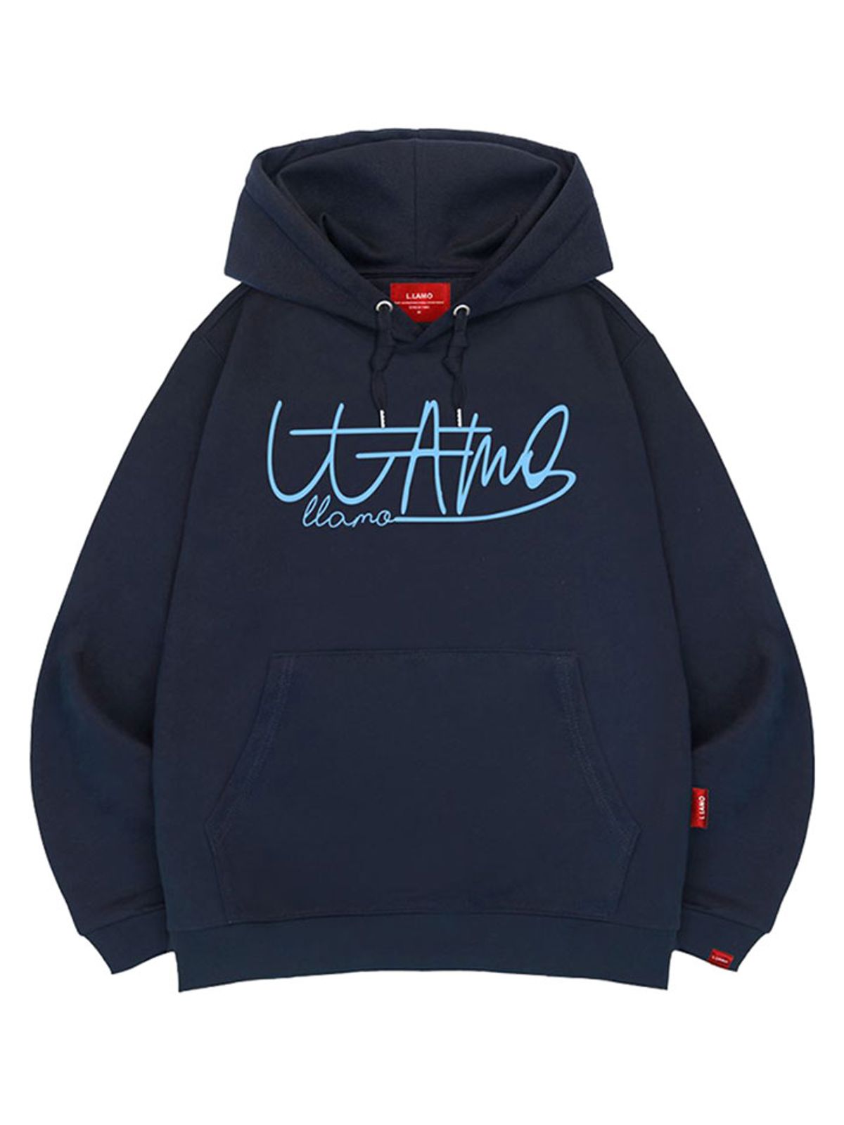 엘라모(LLAMO) 네온로고 후드티 남녀공용 빅사이즈 M~4XL