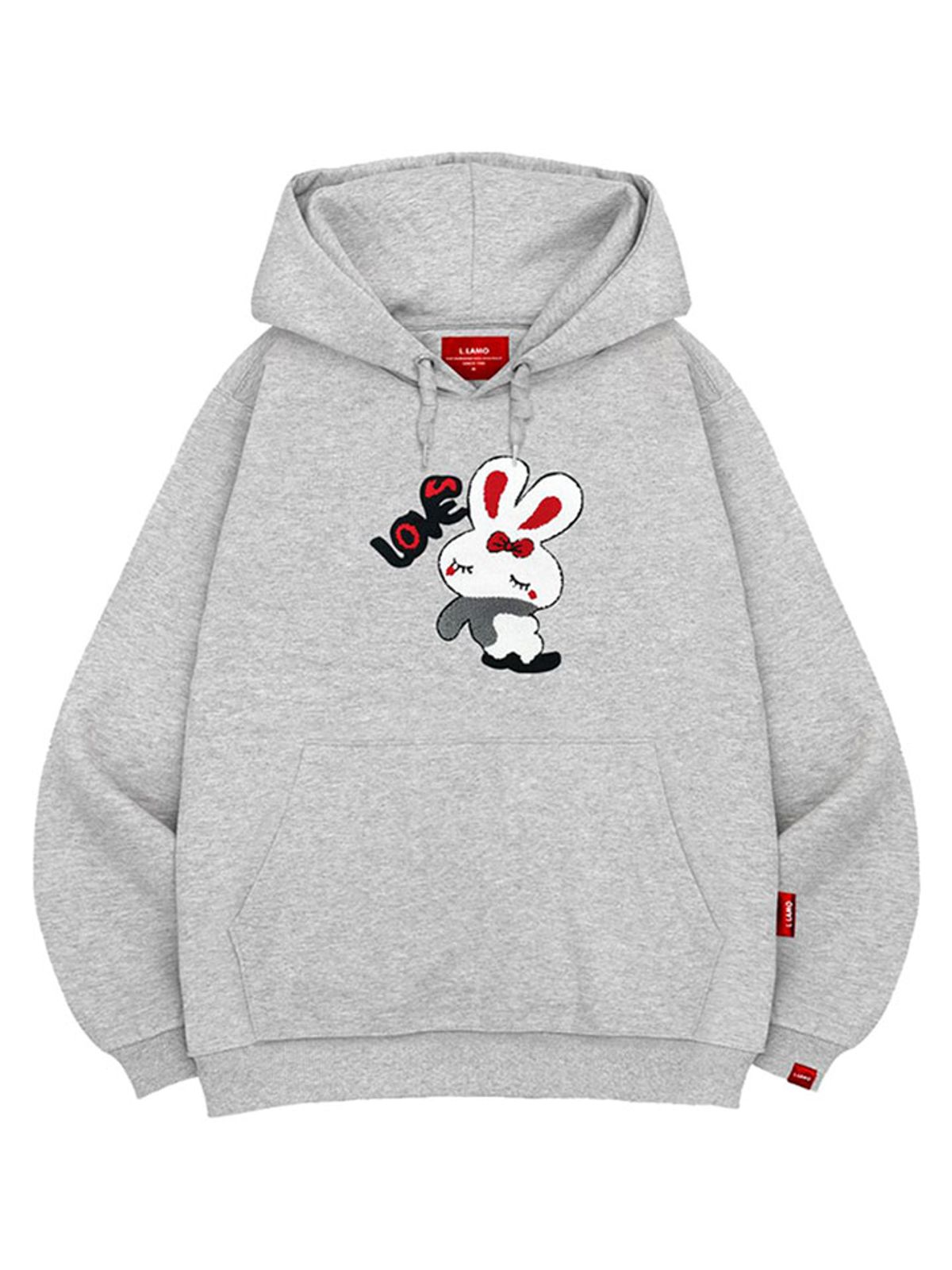 엘라모(LLAMO) 부클래빗 후드티 남녀공용 빅사이즈 M~4XL