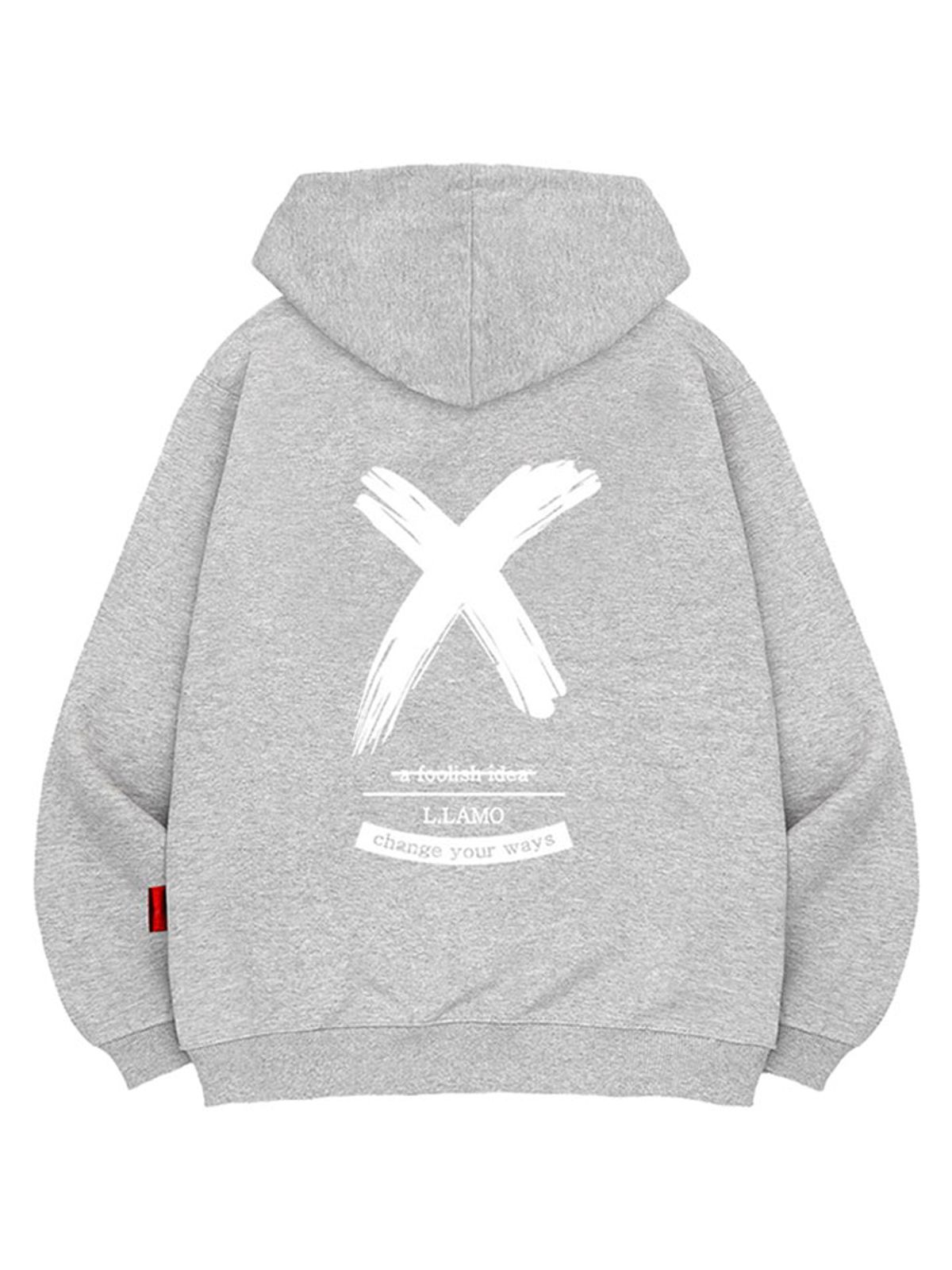 엘라모(LLAMO) 엑스아이디어 후드티 남녀공용 빅사이즈 M~4XL