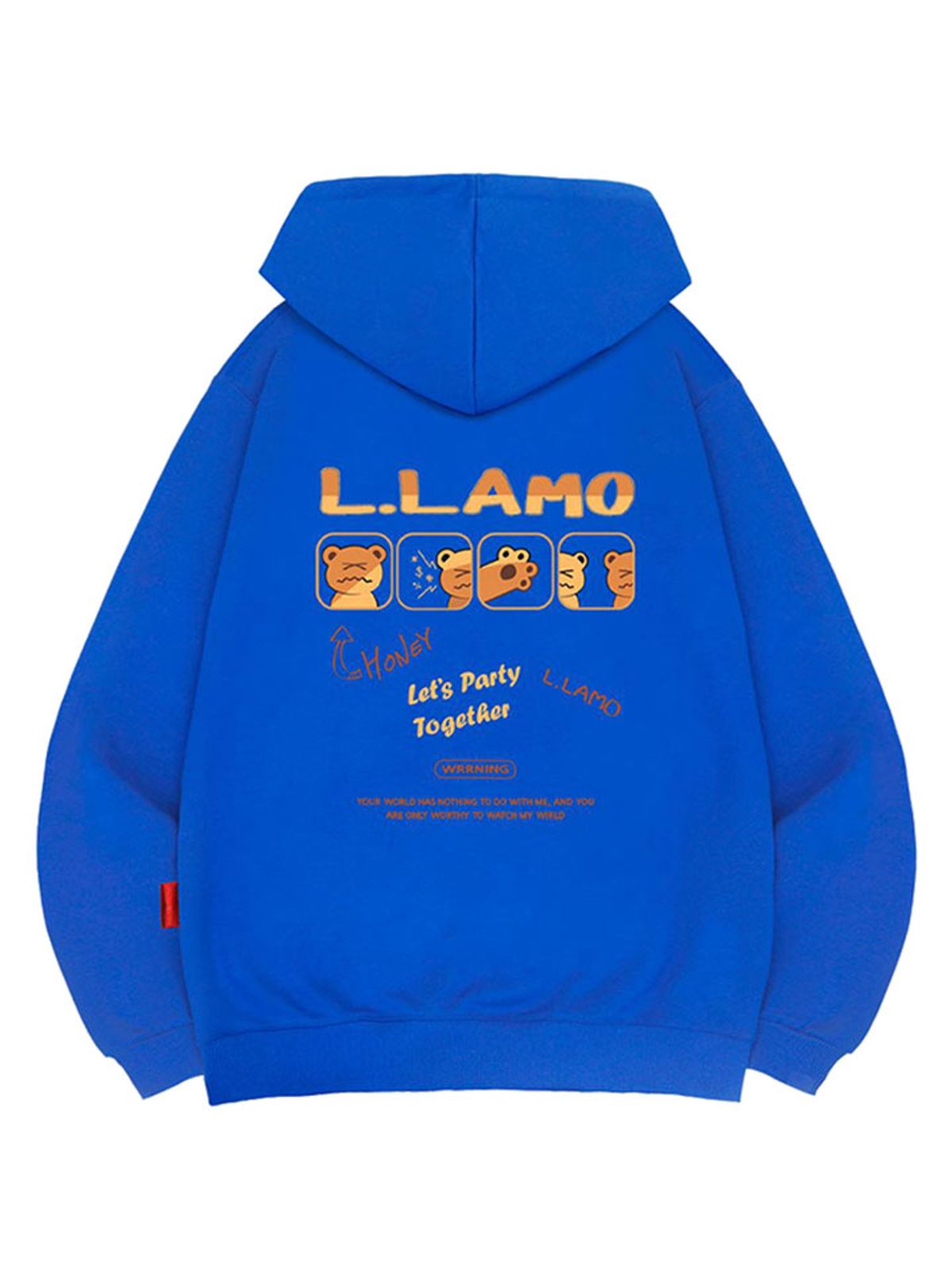 엘라모(LLAMO) 렛츠파티 후드티 남녀공용 빅사이즈 M~4XL