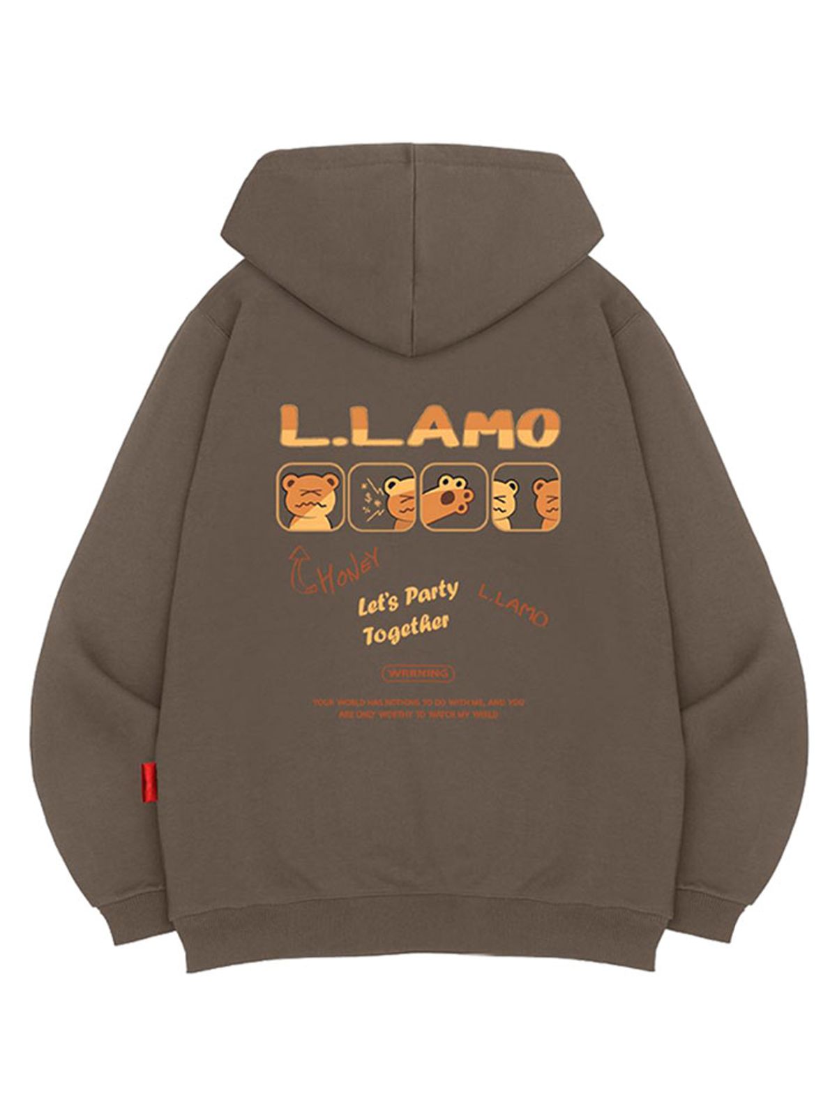 엘라모(LLAMO) 렛츠파티 후드티 남녀공용 빅사이즈 M~4XL
