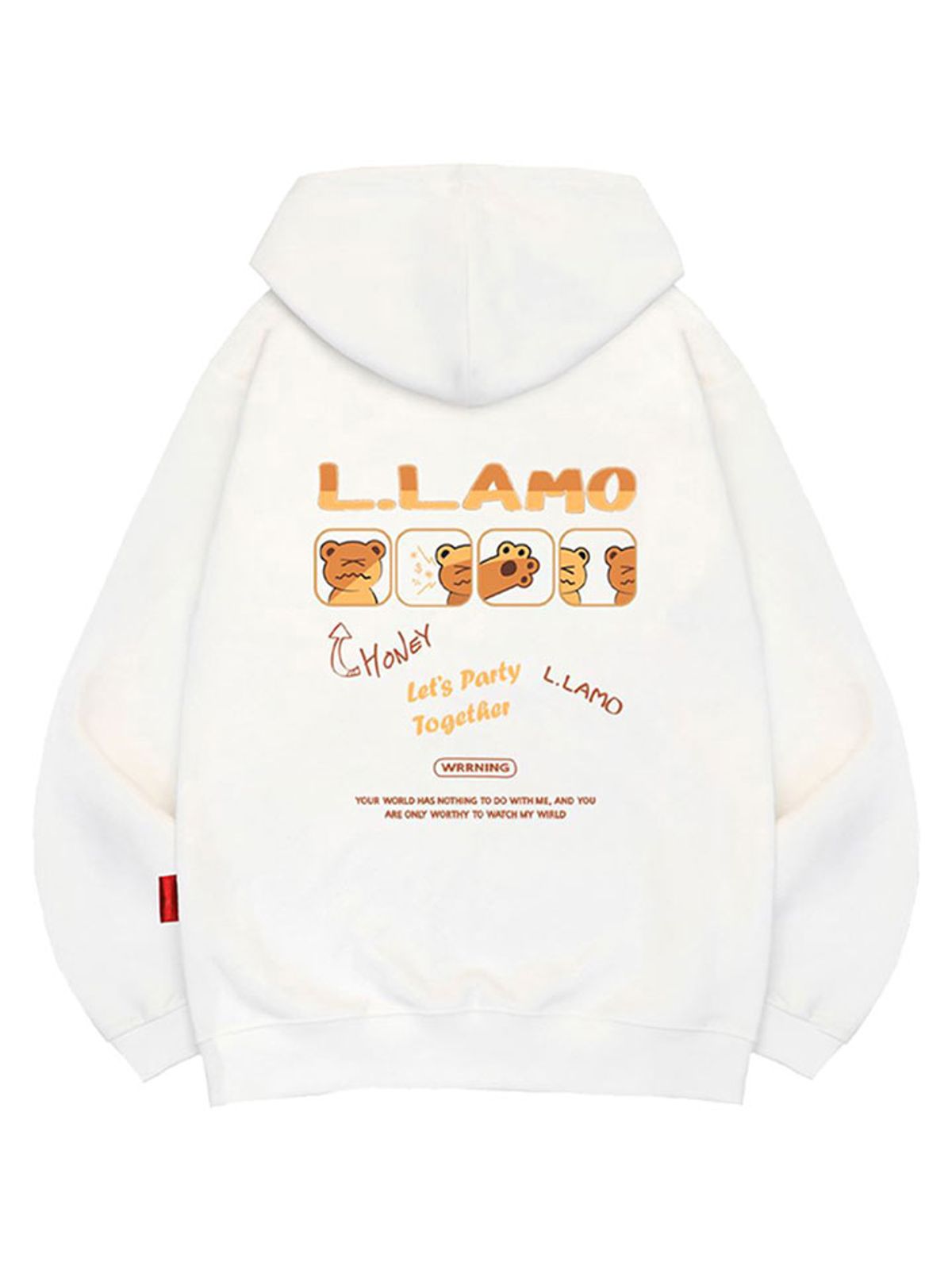 엘라모(LLAMO) 렛츠파티 후드티 남녀공용 빅사이즈 M~4XL