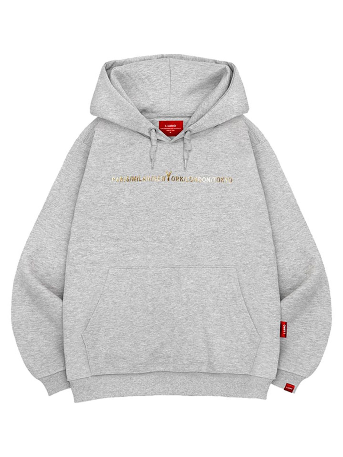 엘라모(LLAMO) 골드시티 후드티 남녀공용 빅사이즈 M~4XL