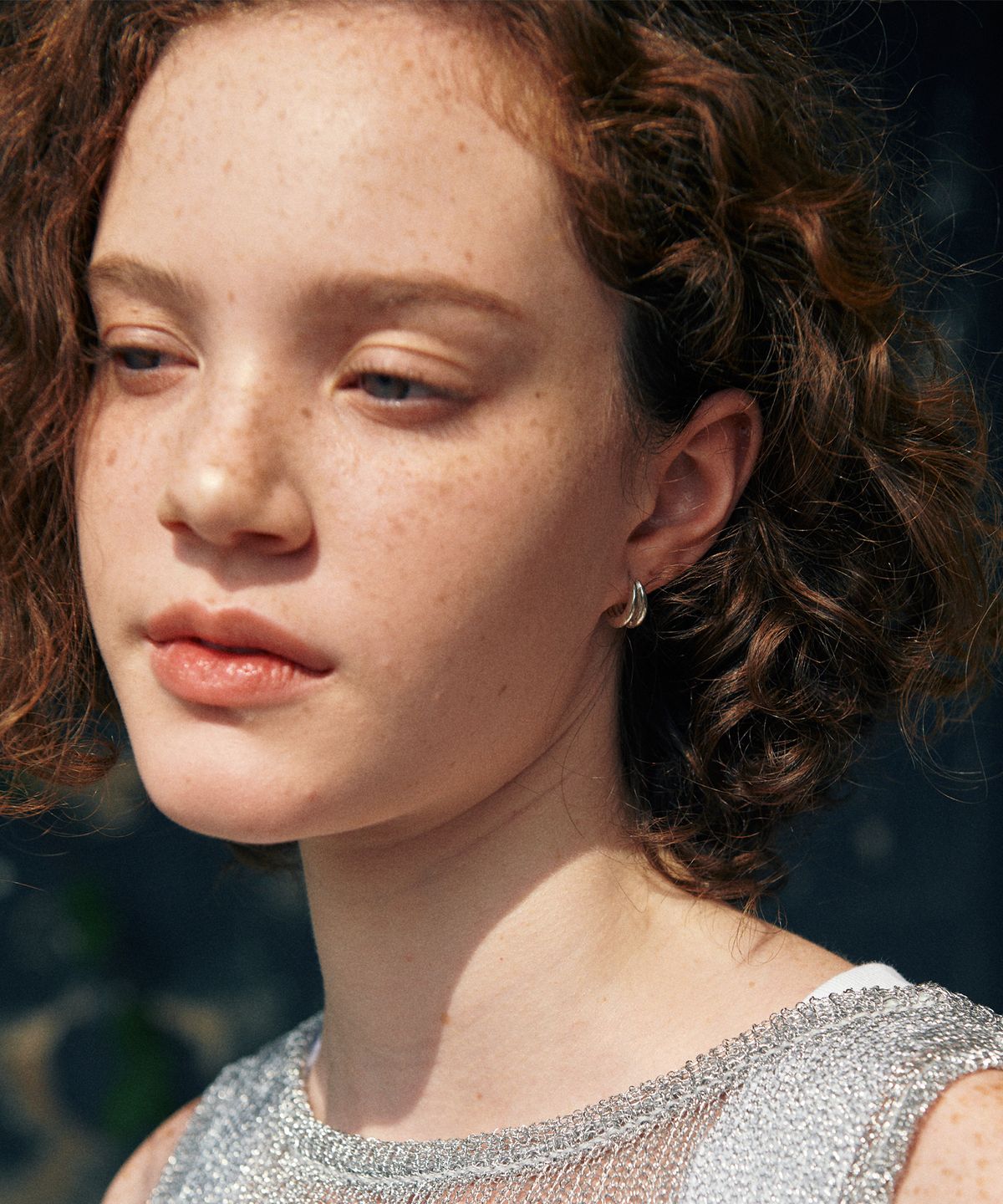 베흐트(VERTE) [925 silver] Deux.silver.194 / epais lien earring