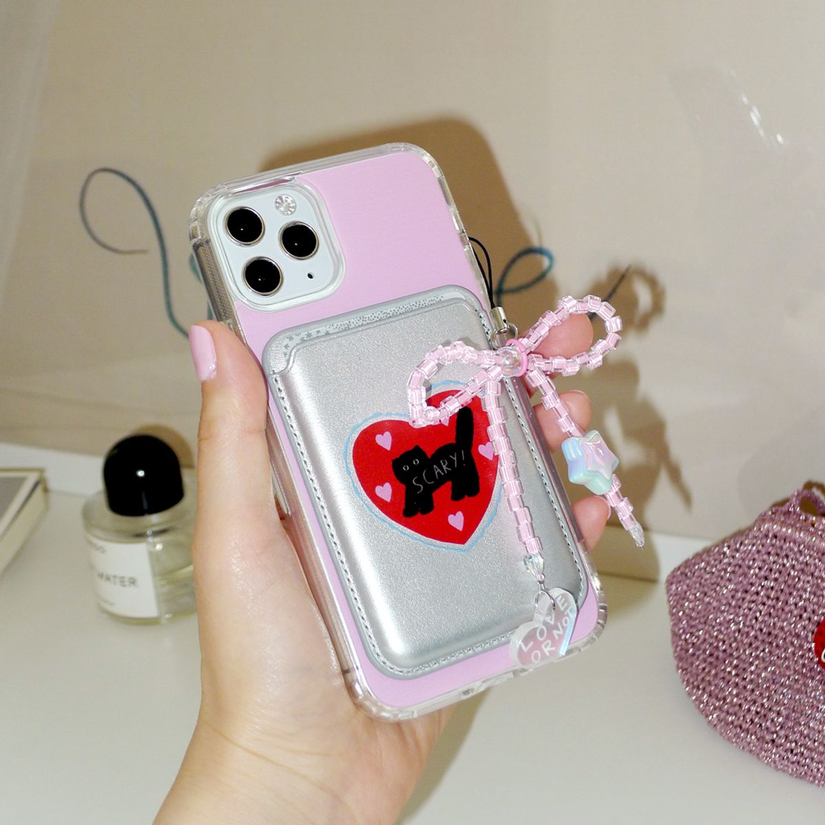 러브오낫(LOVE OR NOT) 맥세이프_Pink Jell-Hard Magsafe Phonecase