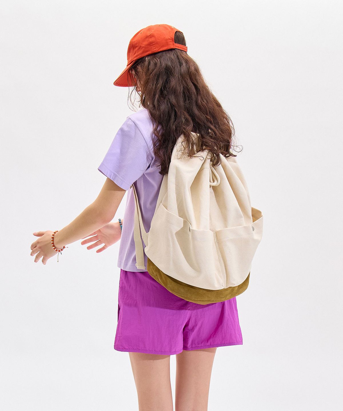 헬로 선라이즈(HELLO SUNRISE) HS Canvas Duffle Backpack_Ivory & Beige