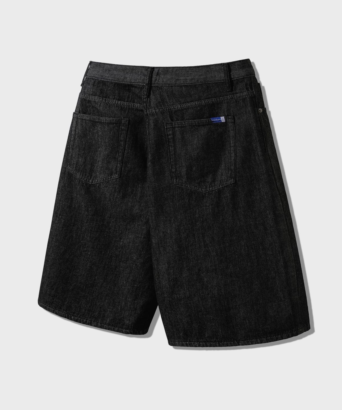 바켄(BAKKEN) 버뮤다 워시드 데님 하프 팬츠 BK8913_블랙