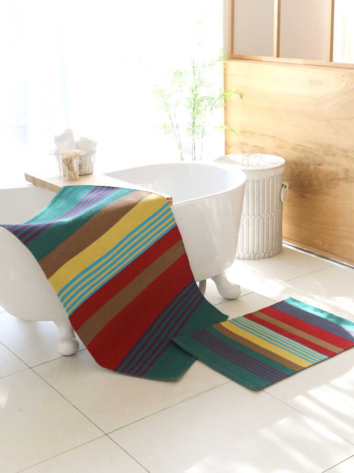 오리고(ORIGO) 핸드메이드 면 발매트 겸 다용도 러그 5color 2 size