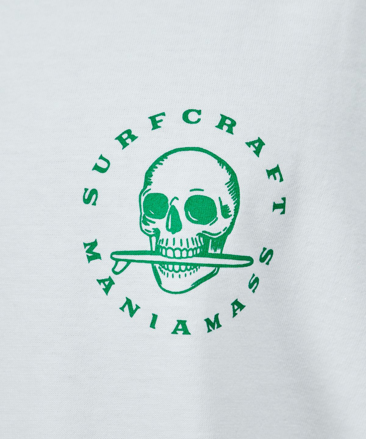 매니아매스(MANIAMASS) 16수 코마사 릴렉스드핏 프린트 반팔티 (SURF SKULL HT WH)