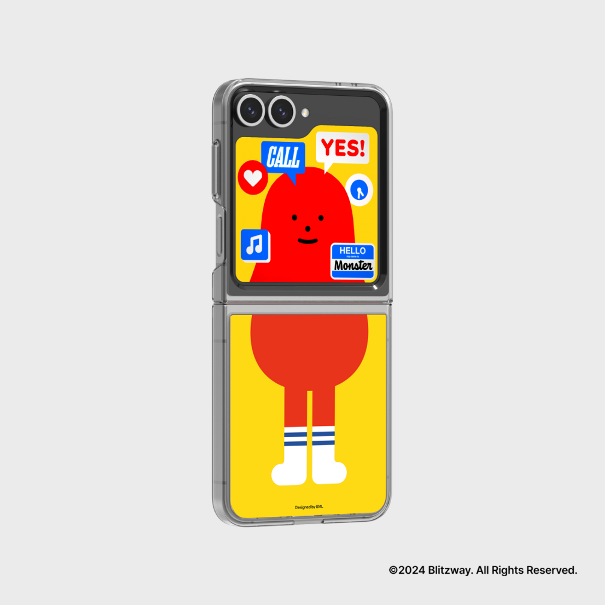 에스엘비에스(SLBS) 스티키몬스터랩 레드몬 플립수트 카드for Galaxy Z Flip6