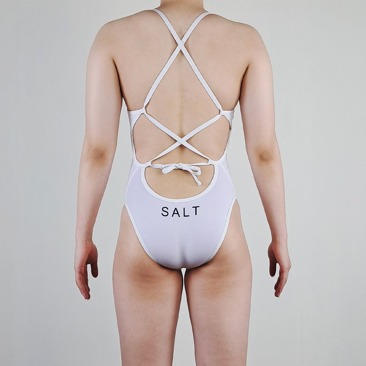 솔트(SALT) 솔트  화이트&퍼플 여자 원피스 리버시블 수영복