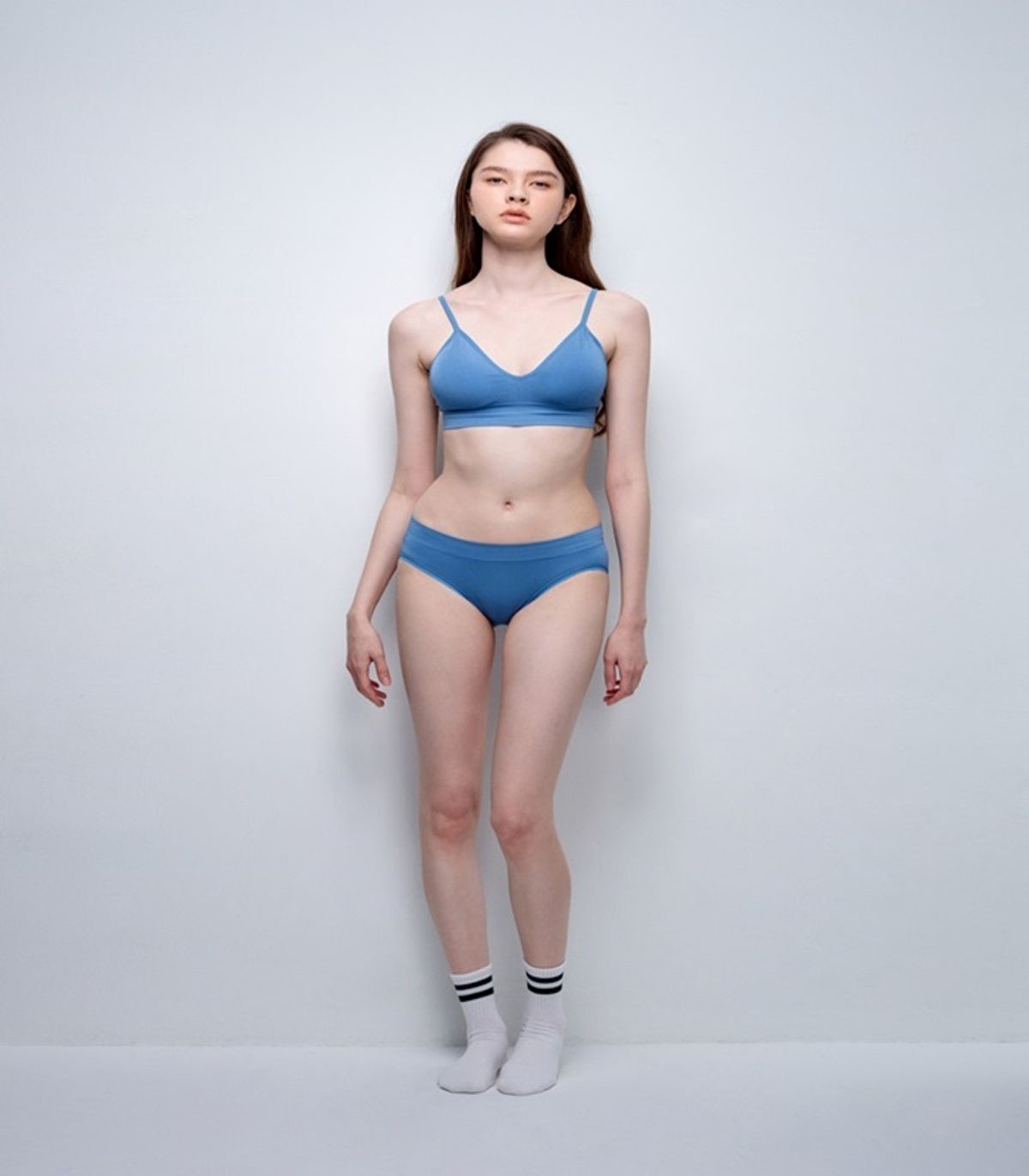 호라호(HOLAHO) 모달 후크 노와이어 심리스 브라 팬티 세트(브라1+팬티1)