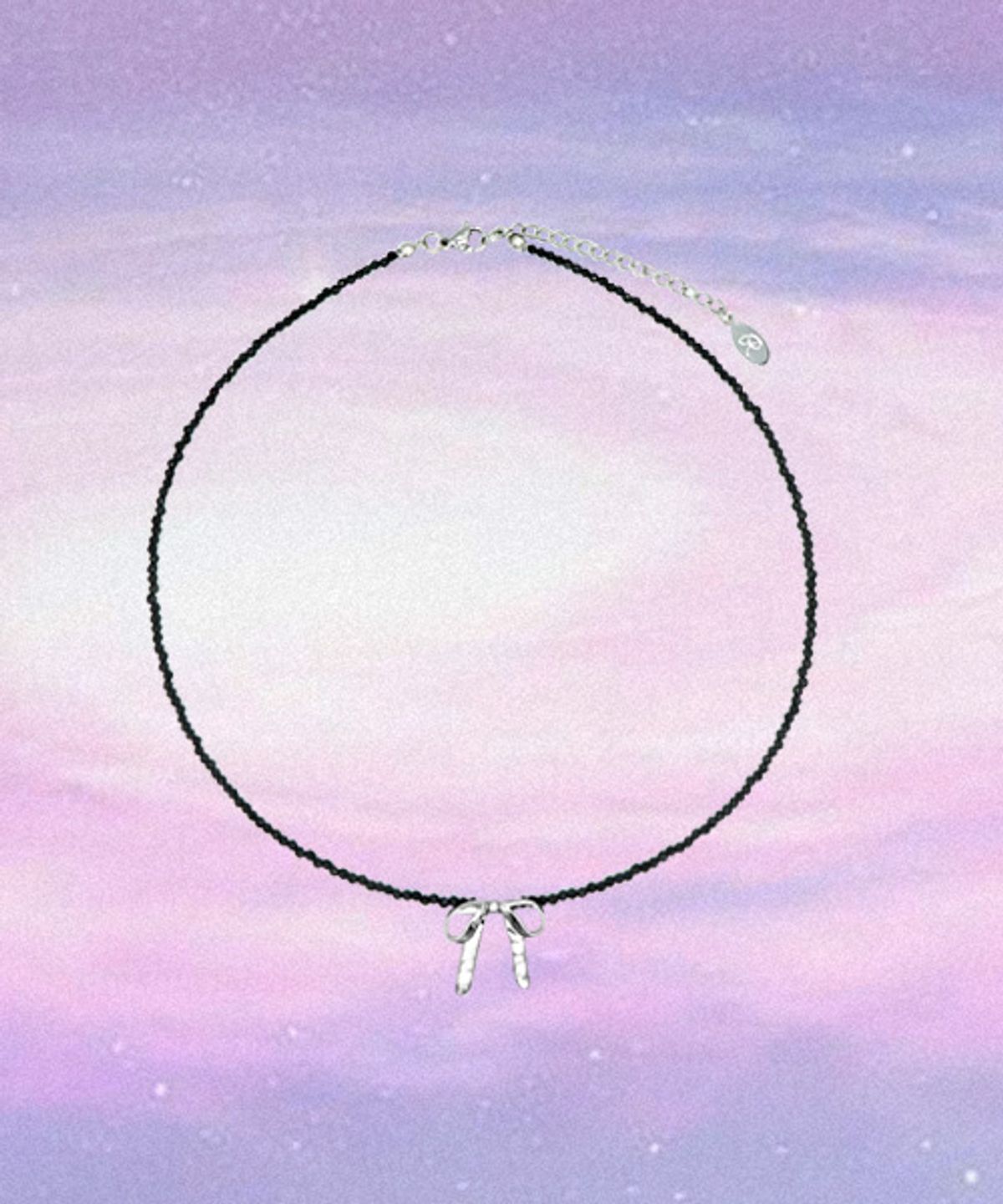랜덤오프(RANDOMOFF) Ribbon pendant beads Necklace