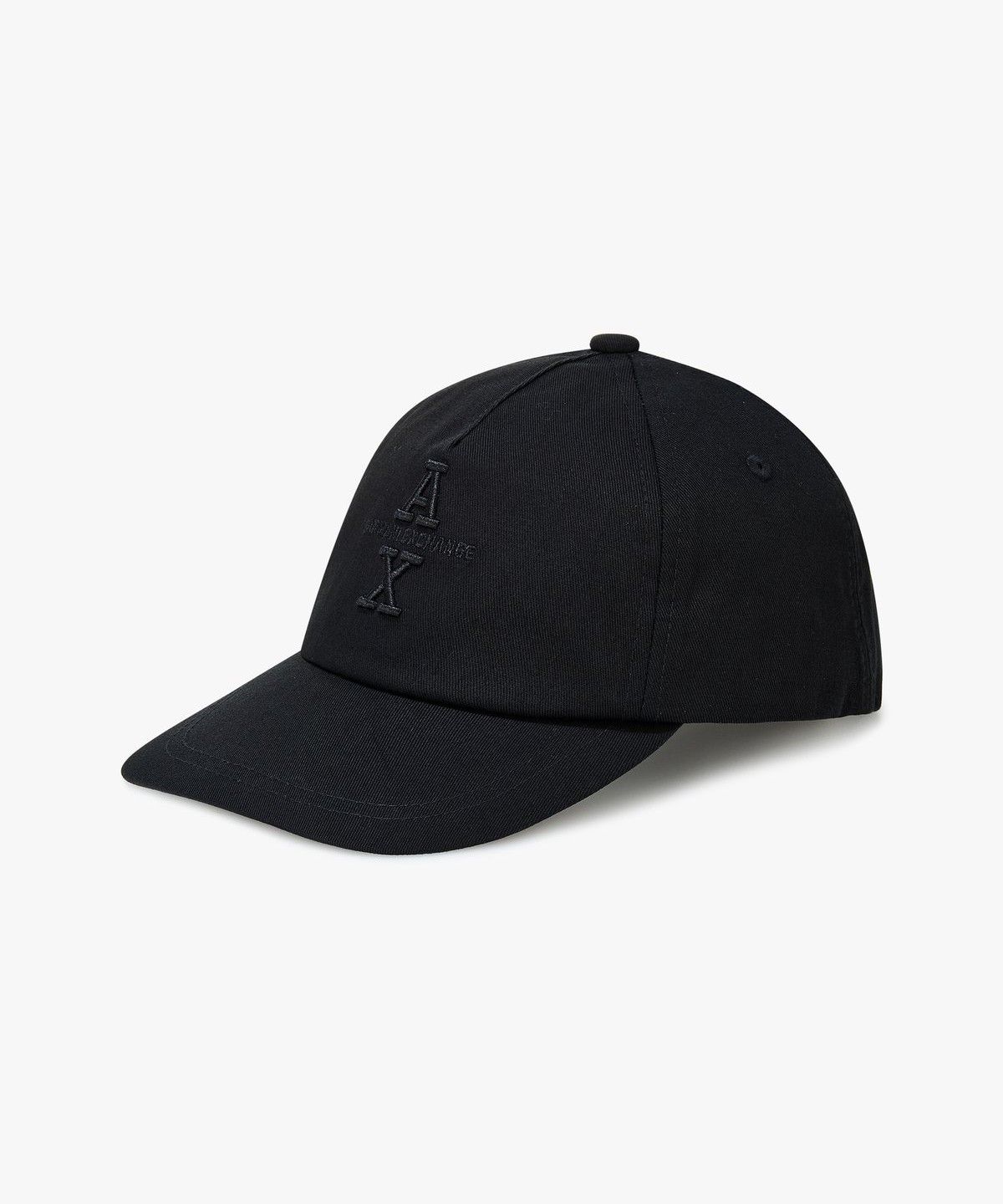 아르마니 익스체인지(ARMANI EXCHANGE) 남성 엠브로이더리 로고 베이스볼 캡_블랙 A414372006