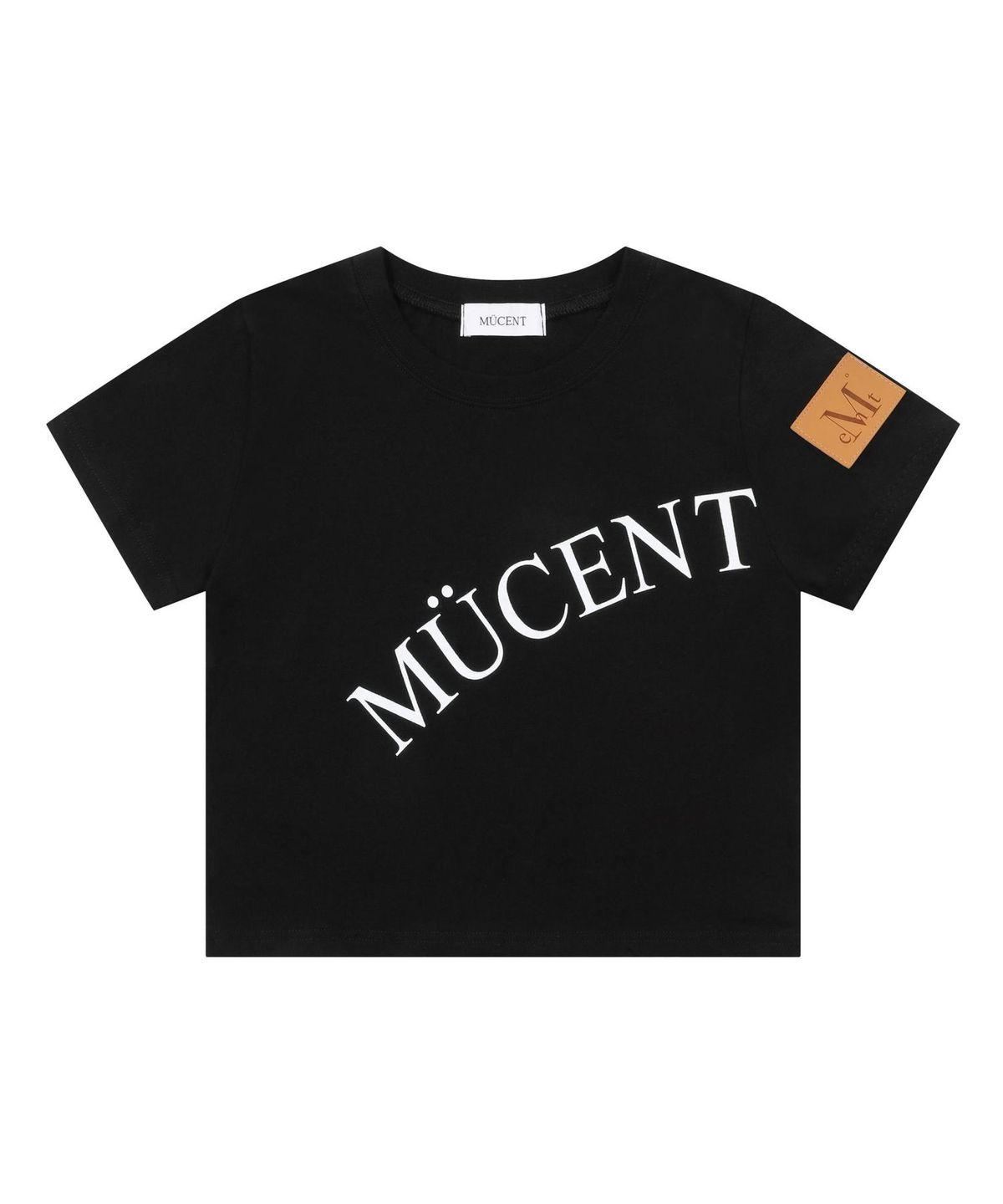 무센트(MUCENT) 레더 포인트 시그니처 반팔 티