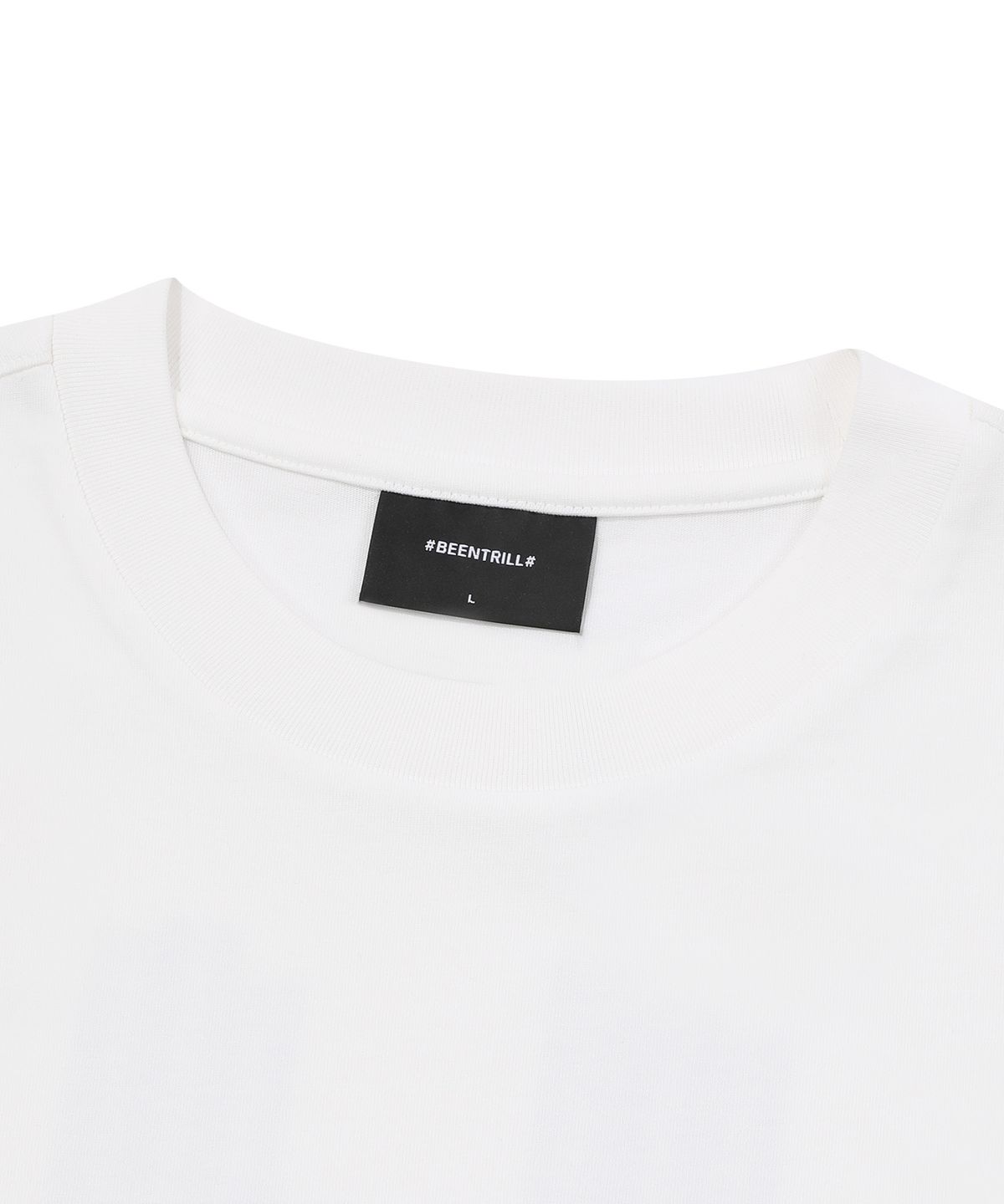 빈트릴(BEENTRILL) 일루전 해시태그 티셔츠(블루)