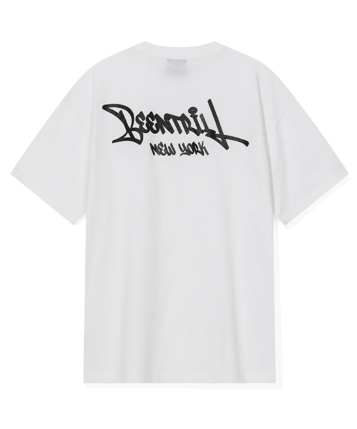 빈트릴(BEENTRILL) 스크립트 로고 티셔츠(오프화이트)