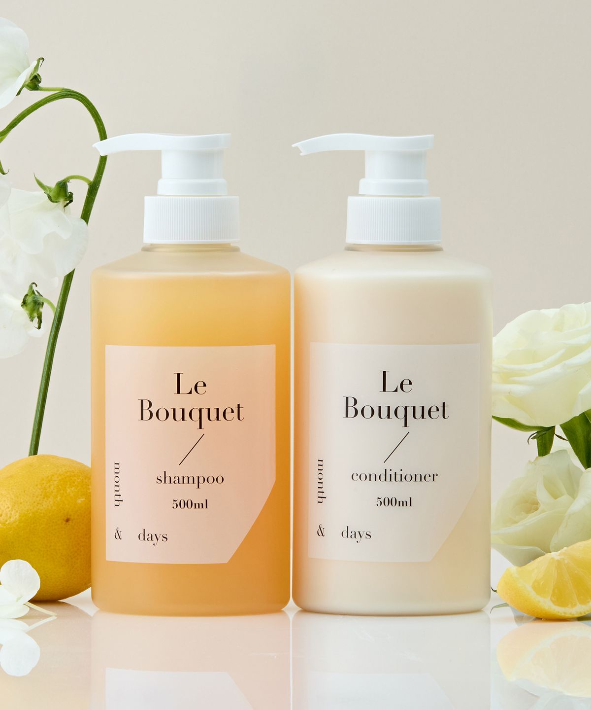 먼스앤데이즈(MONTHNDAYS) 르 부케 헤어 패키지(샴푸500ml+컨디셔너500ml)