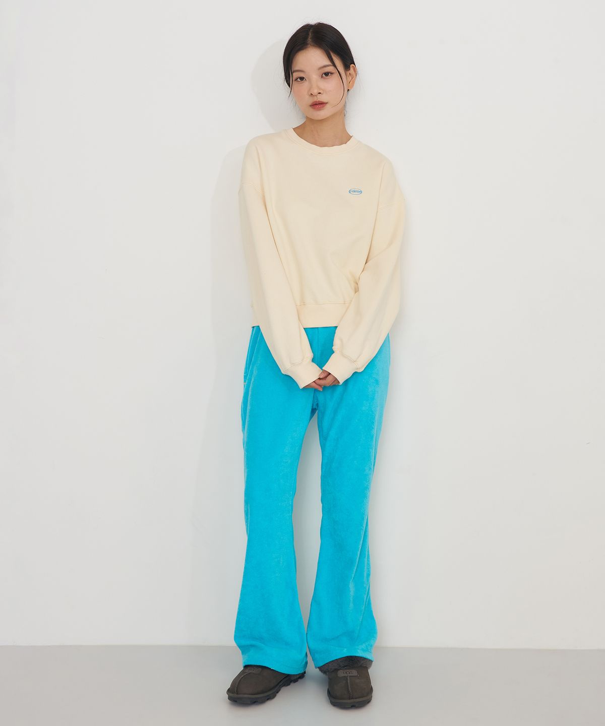 보나츠 팔레트(BONATSPALETTE) BP 소프트 테리 부츠컷 팬츠_AQUA BLUE