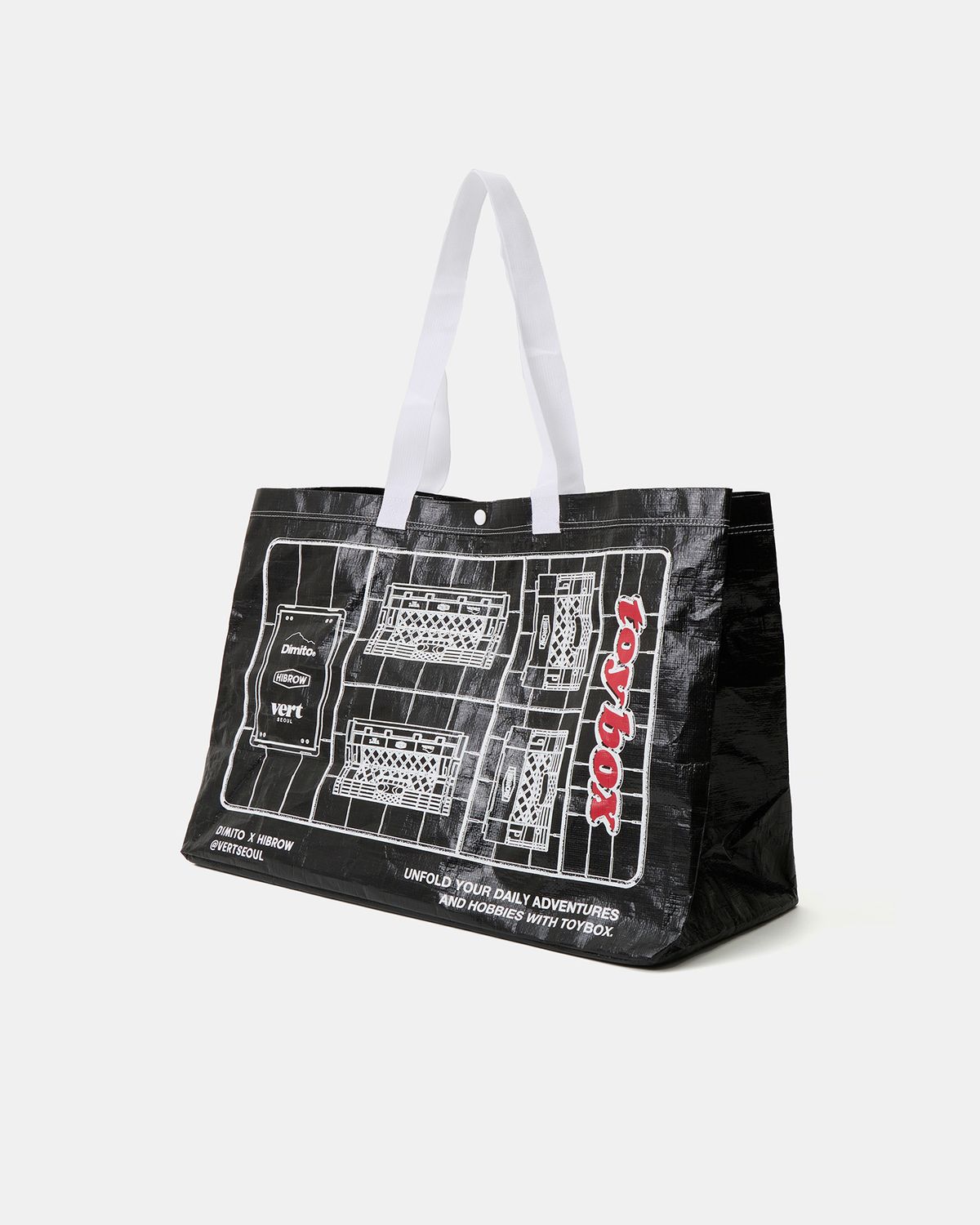 디미토(DIMITO) TOYBOX (DIMITO x HIBROW) SHOPPER BAG BLACK