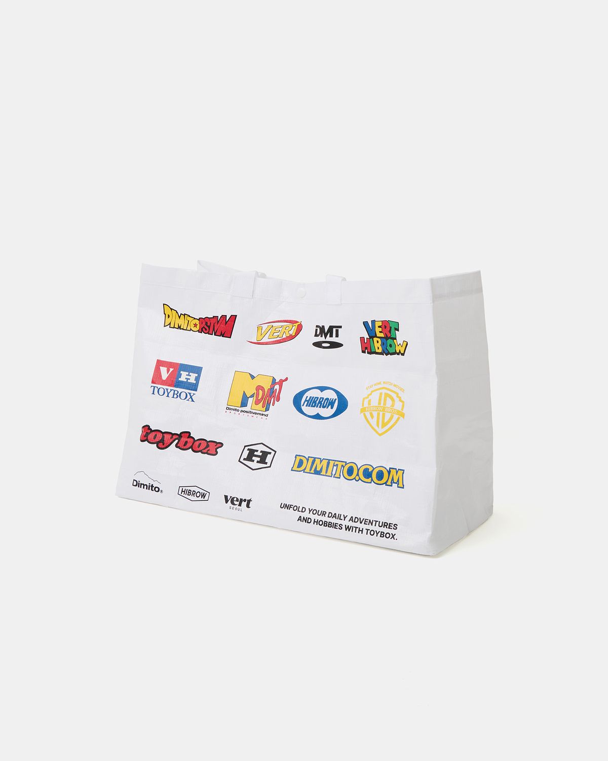 디미토(DIMITO) TOYBOX (DIMITO x HIBROW) SHOPPER BAG WHITE