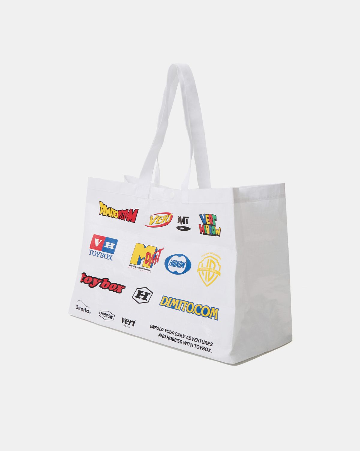 디미토(DIMITO) TOYBOX (DIMITO x HIBROW) SHOPPER BAG WHITE