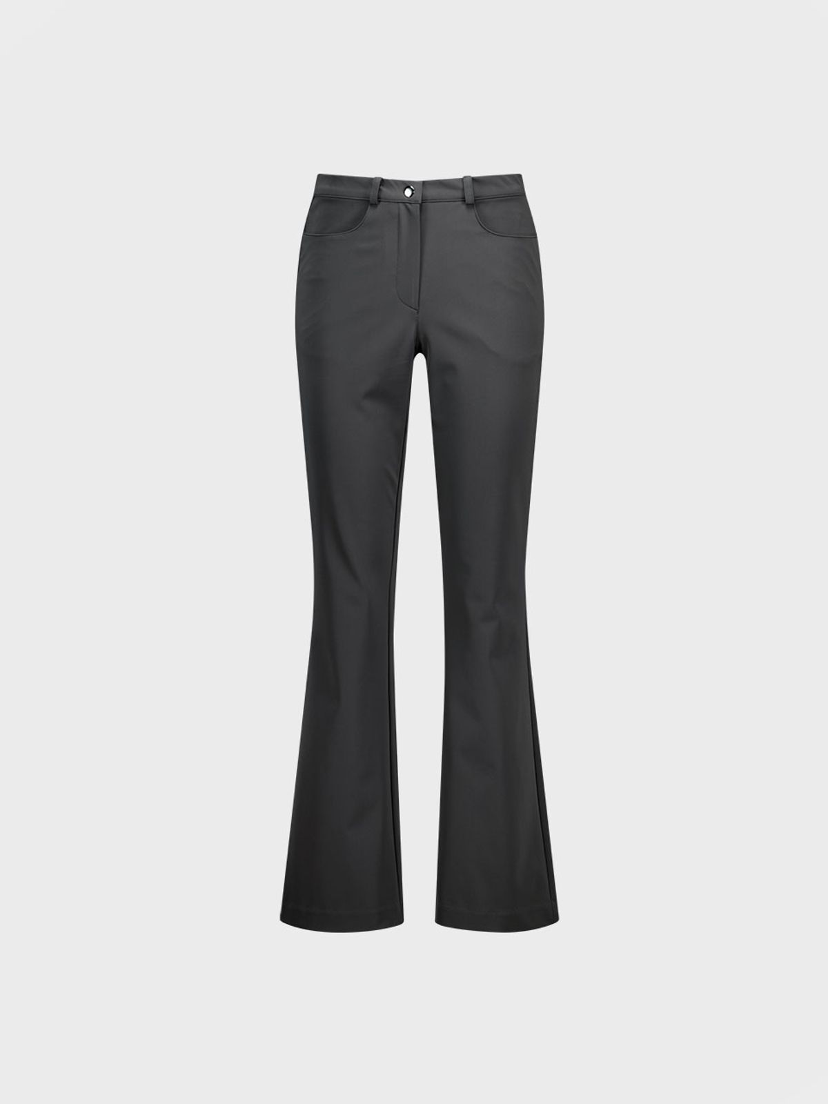 비수스(VISUS) EYELET BOOTCUT PANTS_CHARCOAL