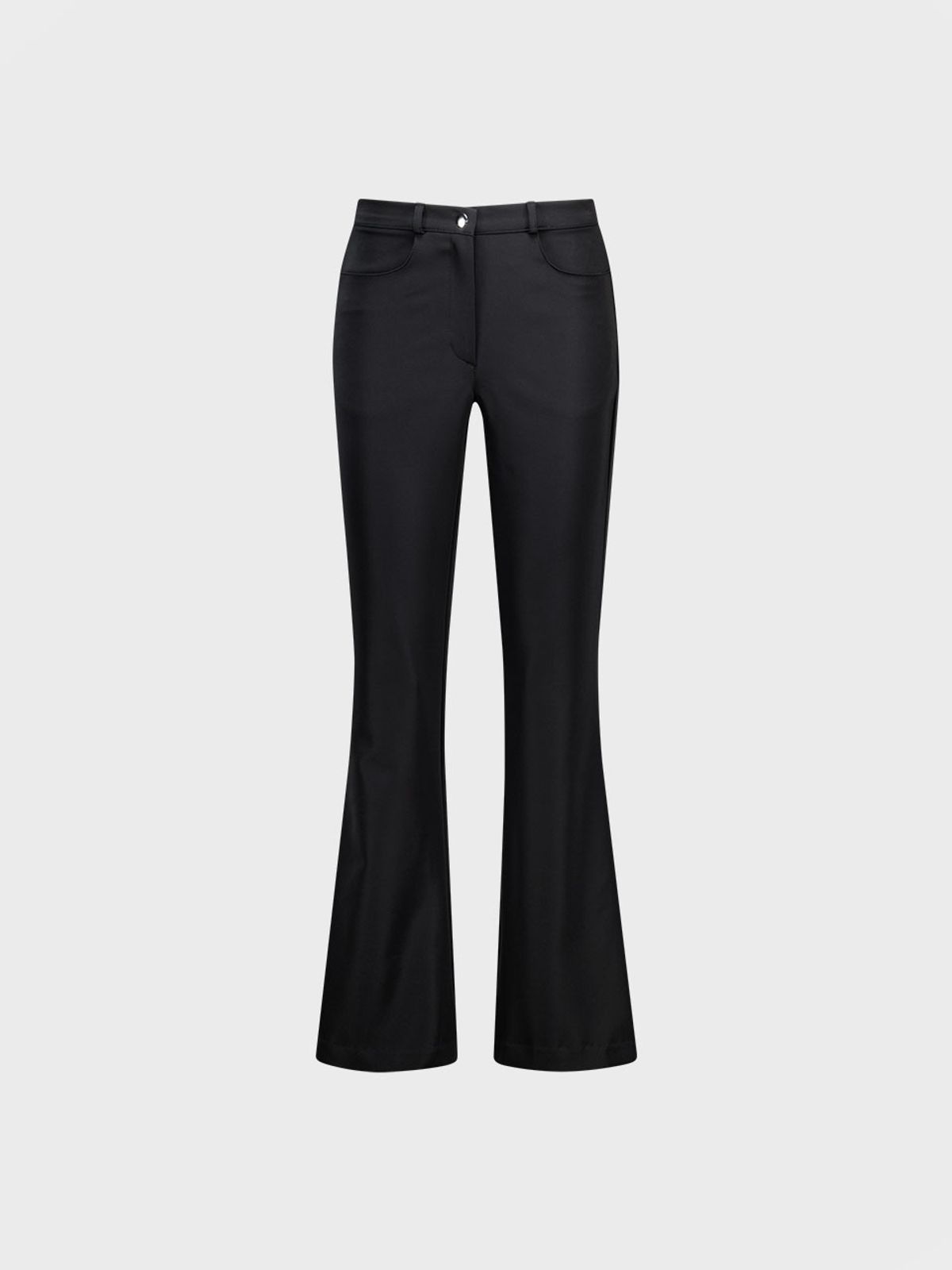비수스(VISUS) EYELET BOOTCUT PANTS_BLACK