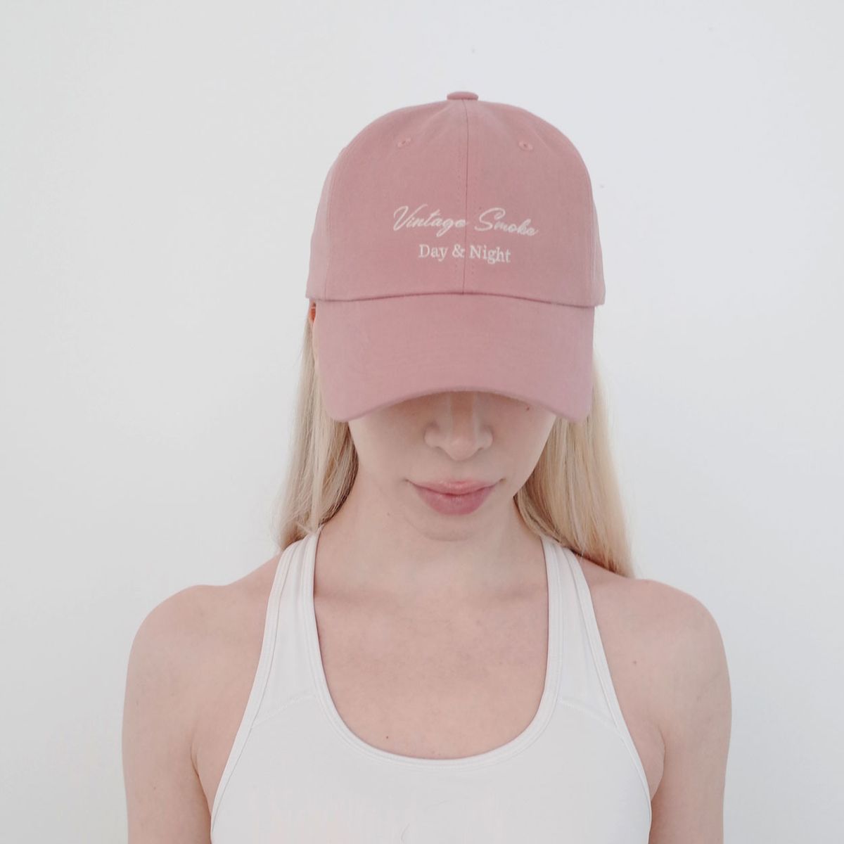 빈스모크(VINSMOKE) LETTERING BALLCAP [PINK] SOFT