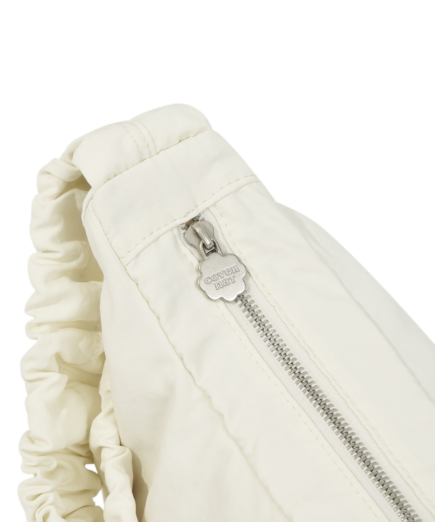 ★COVERNAT WOMAN★ Cloverheart Ecofur Hobo Bag Ivory CO2304T MUSINSA | COVERNAT WOMAN Clover Heart Shirring Medium Nylon