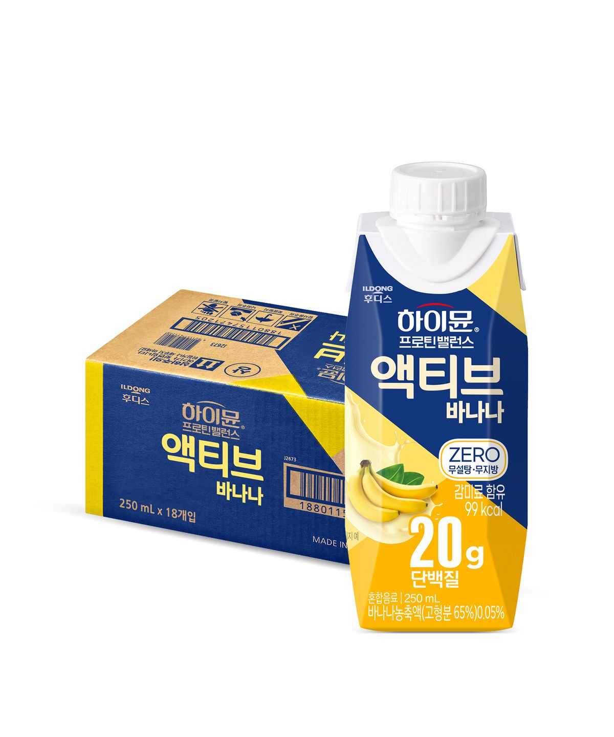 하이뮨(HIMMUNE) 프로틴 밸런스 액티브 바나나 제로 18입 1박스