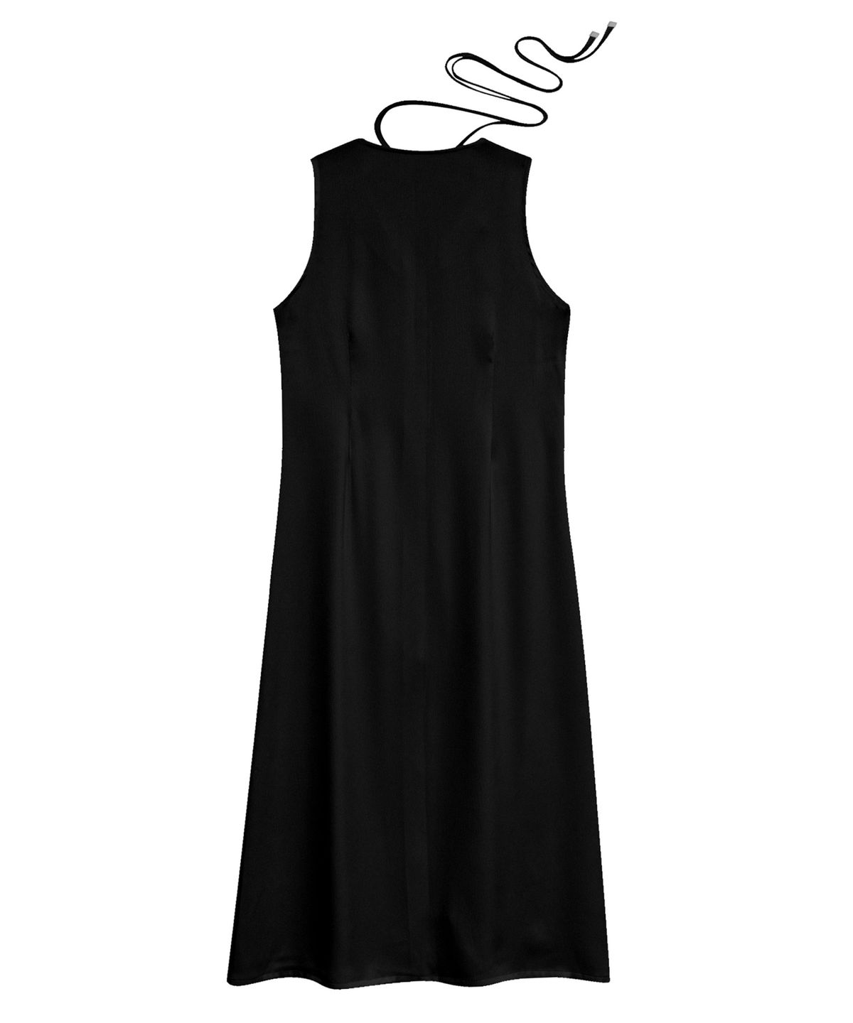 트리밍버드(TREEMINGBIRD) Strap Dart Long One-piece [ Black ]