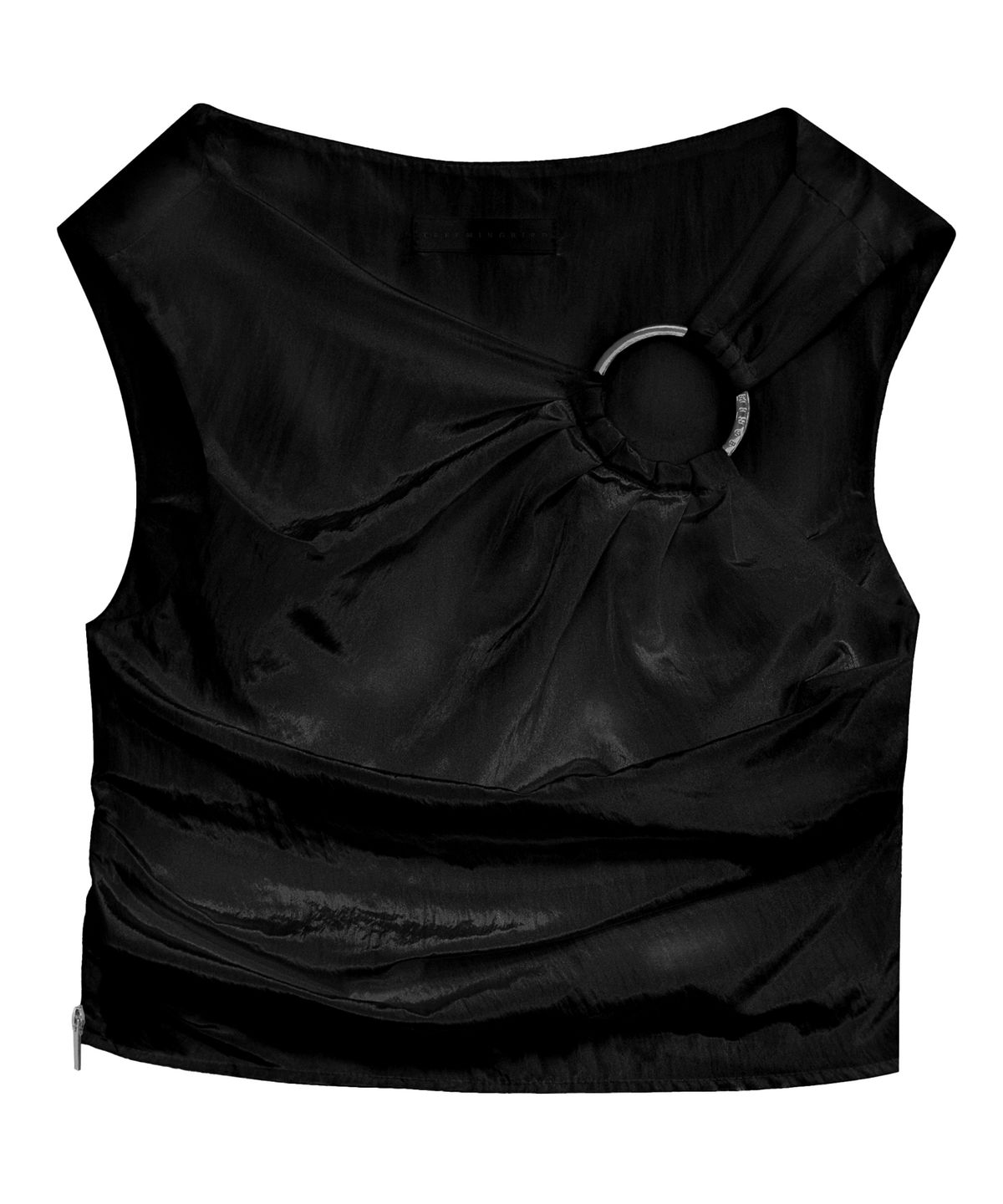 트리밍버드(TREEMINGBIRD) Metal Circle Drape Sleeveless [ Black ]