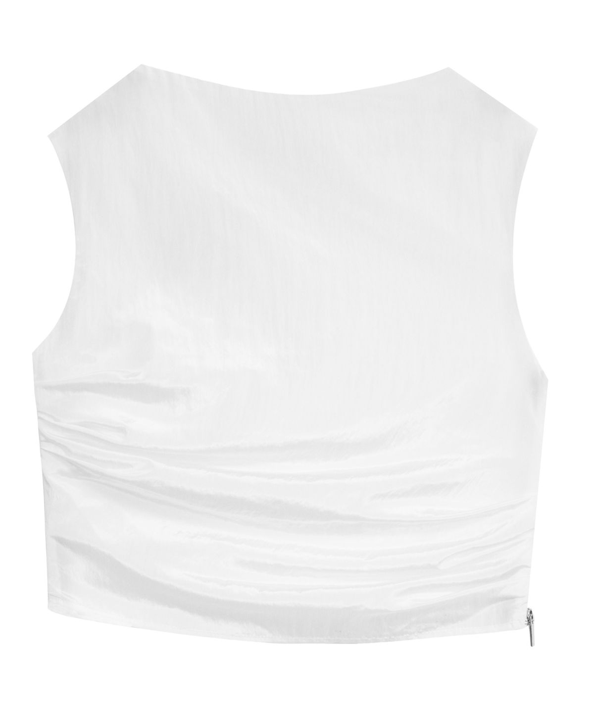 트리밍버드(TREEMINGBIRD) Metal Circle Drape Sleeveless [ White ]