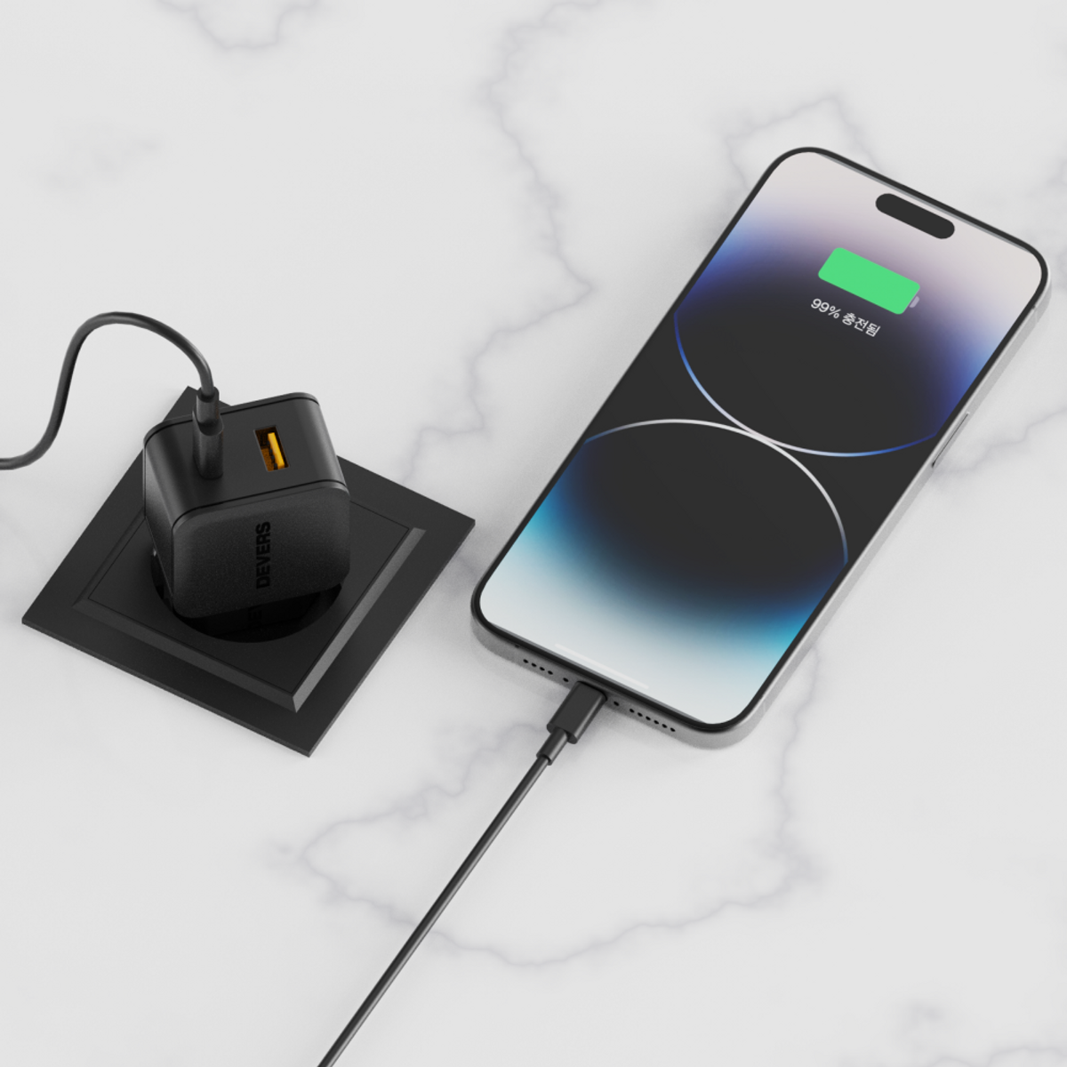 디버스(DEVERS) 디버스 25W PD3.0 초고속충전기 + 케이블