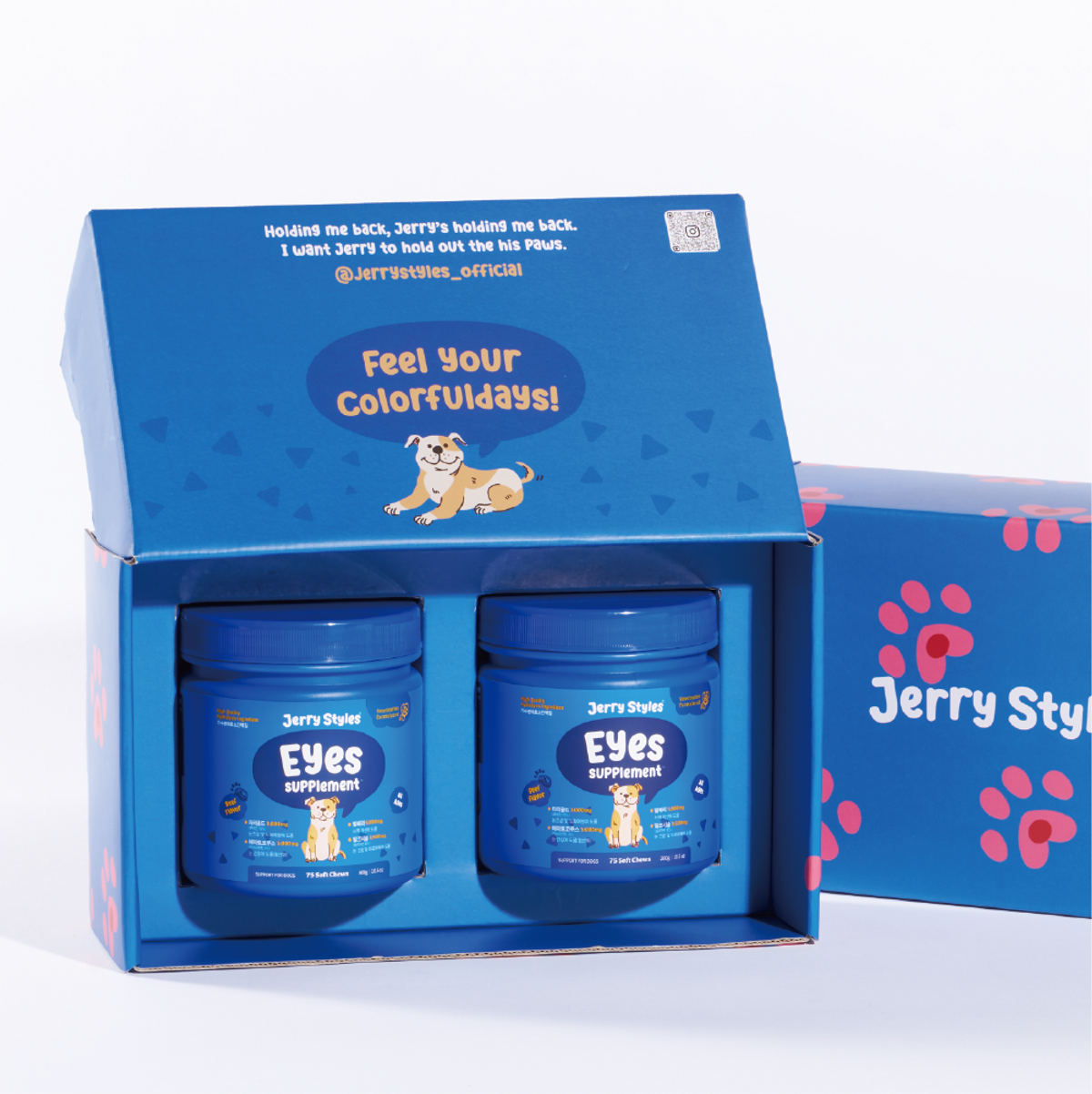 제리스타일스(JERRYSTYLES) 아이즈 강아지 눈/눈물 영양제 300g 75chews