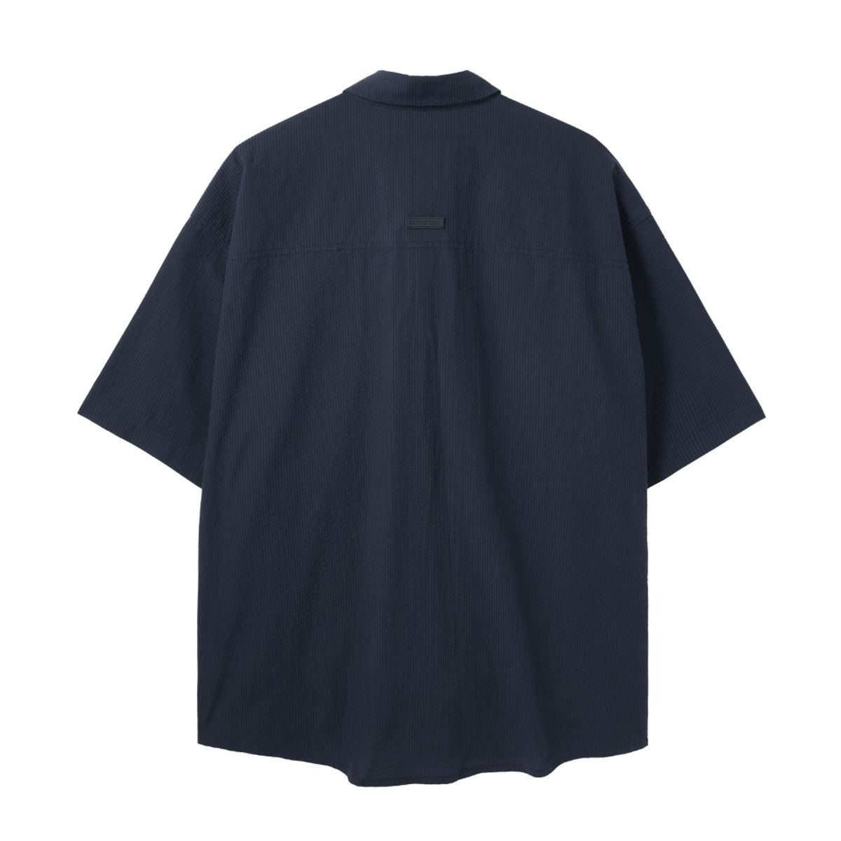 브롬톤 런던(BROMPTON LONDON) COTTON SET SEERSUCKER HALF SLEEVE SHACKET - NAVY (P242MJK535)