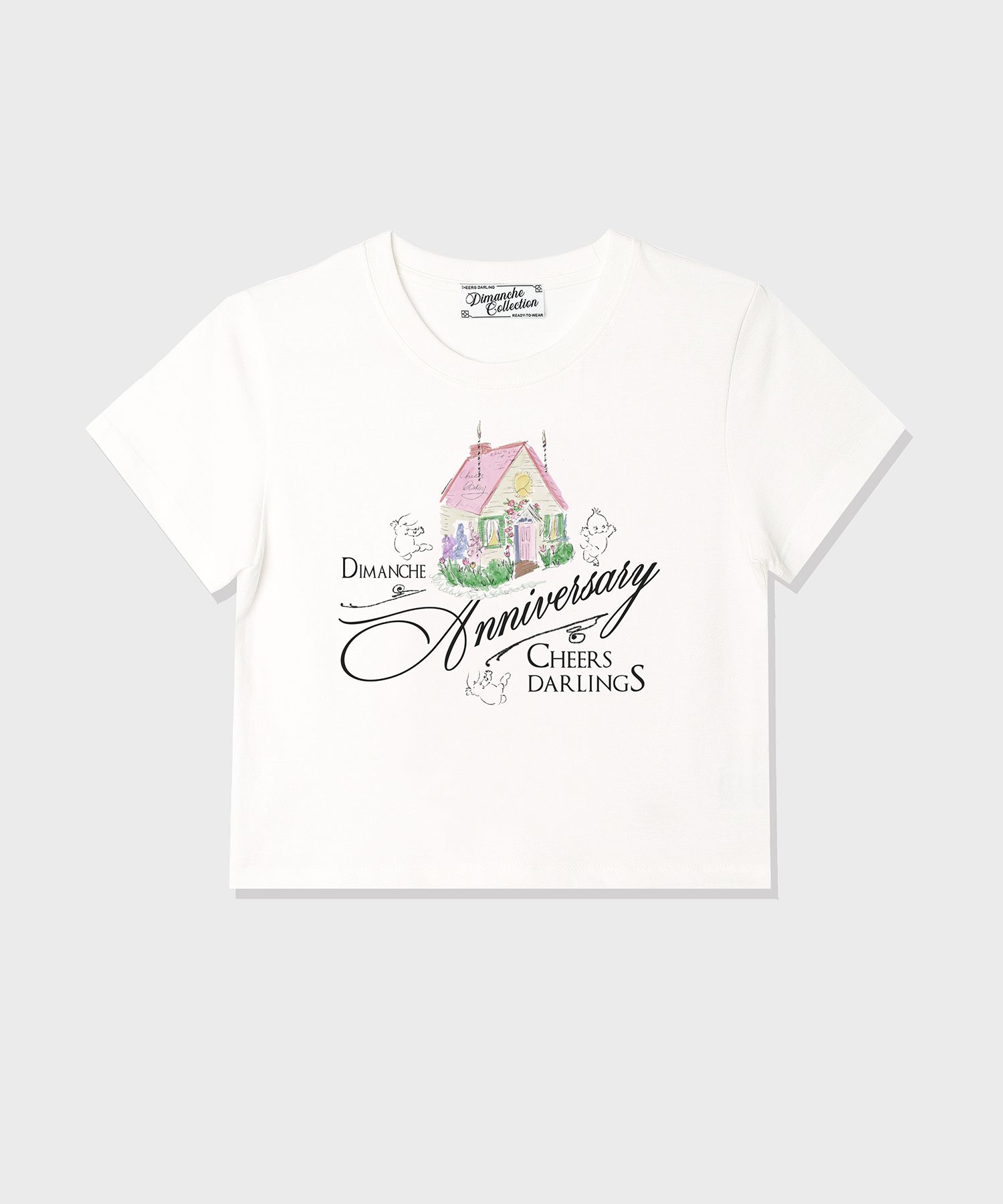 【DIMANCHE】VINTAGE HOUSE CROP T-SHIRT MUSINSA | DIMANCHE VINTAGE HOUSE CROP T-SHIRT