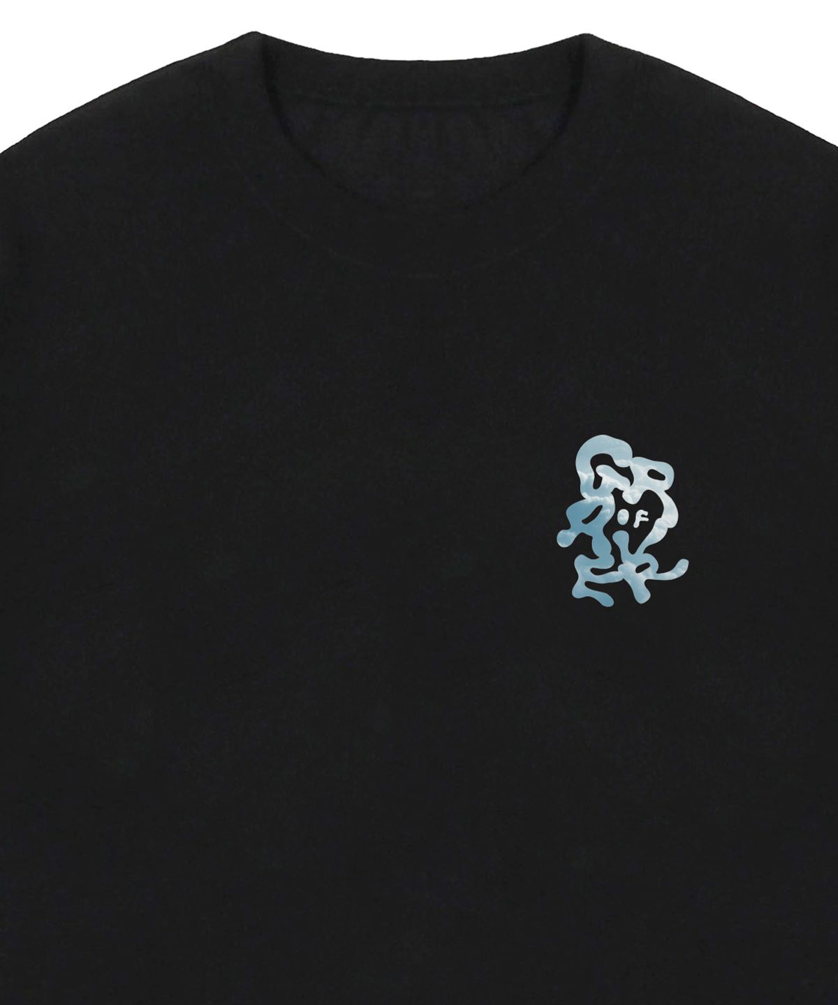그레이버(GRAVER) [UNISEX]스몰 그래피티 구름 로고 반팔티_블랙