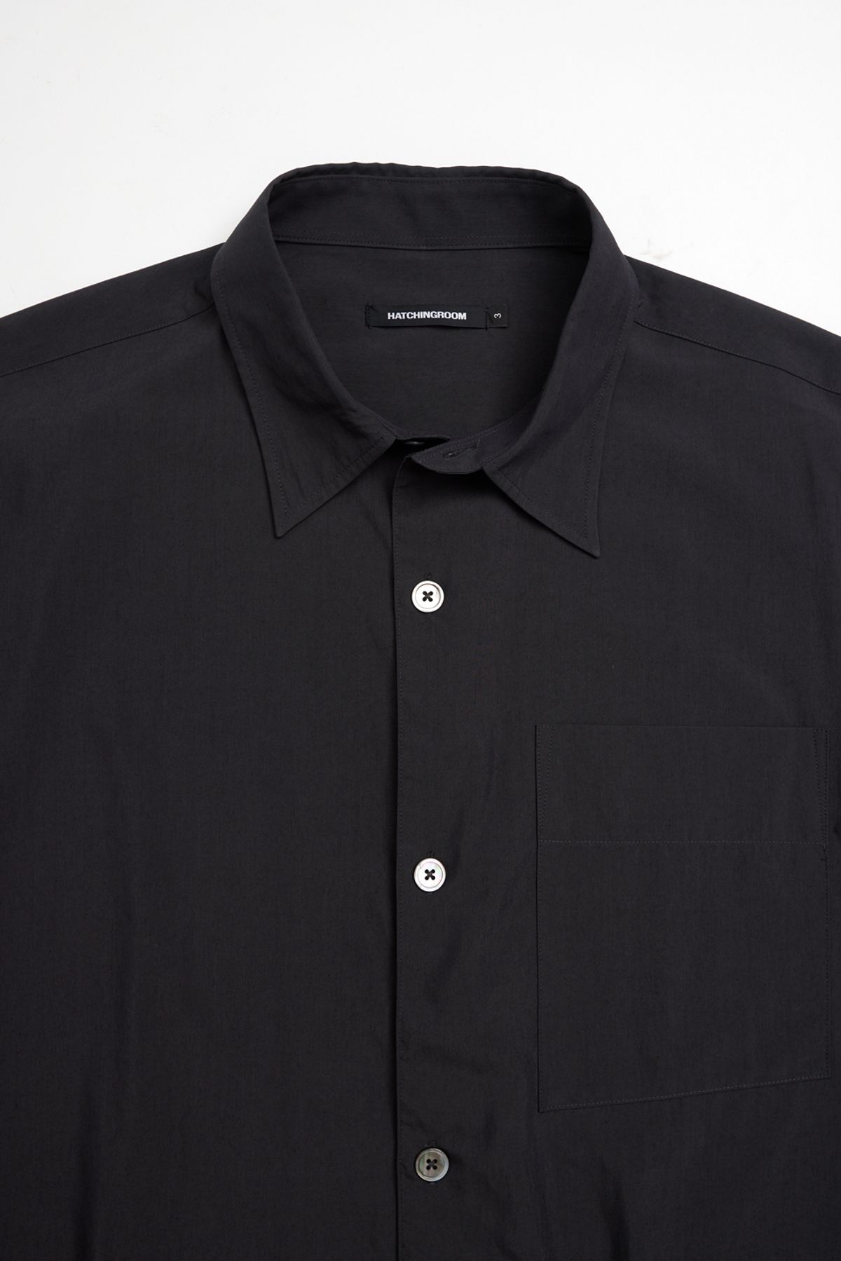 해칭룸(HATCHINGROOM) Crop Shirt 1/2 Charcoal