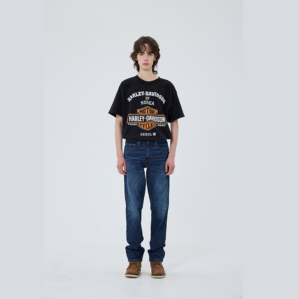 할리데이비슨(HARLEY-DAVIDSON) 코리아 바앤실드 스컬 반팔티셔츠